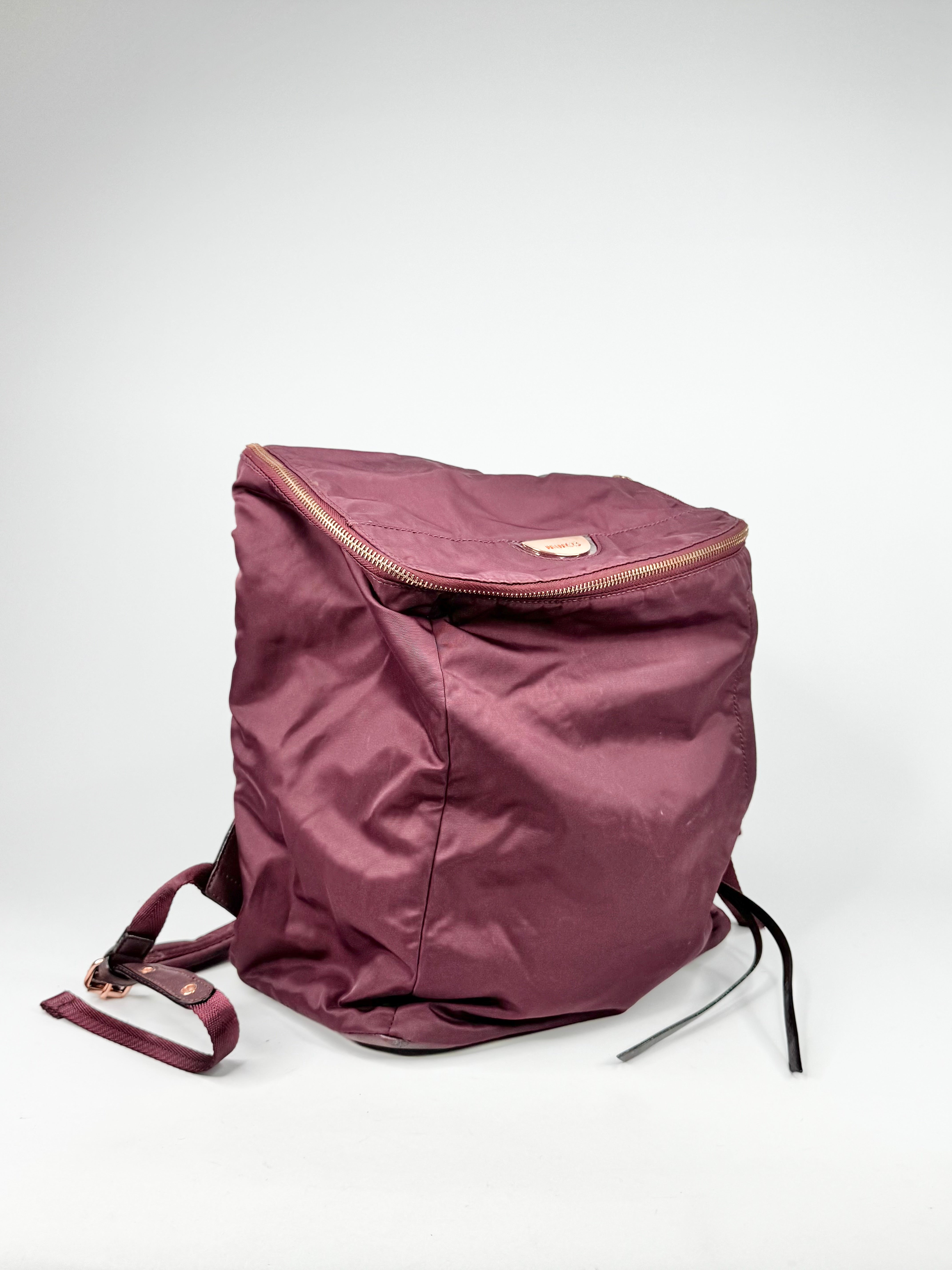 Mimco Wine Red Nylon Backpack