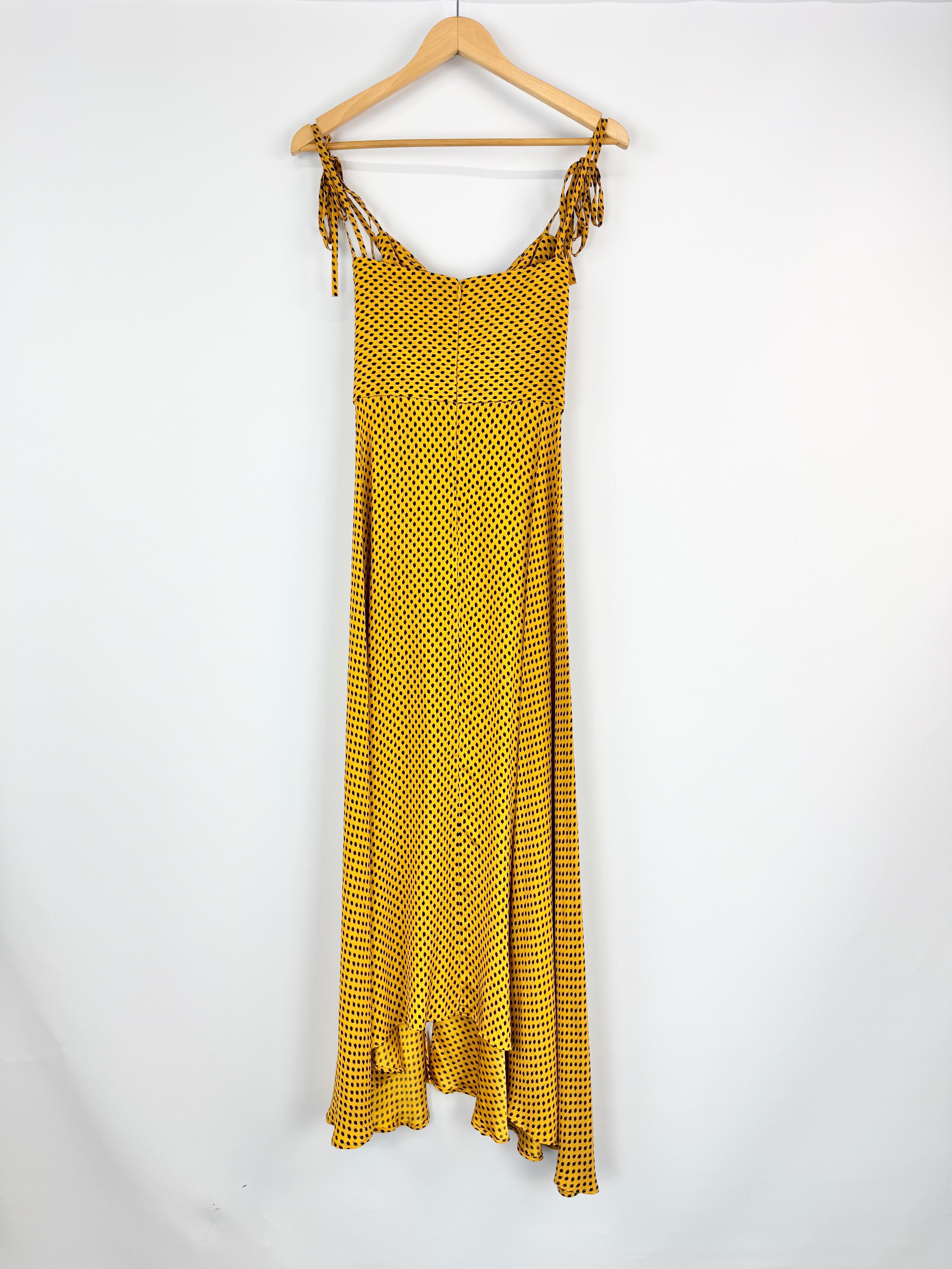 Bec + Bridge Gold & Black Front-Tie Dress - AU8