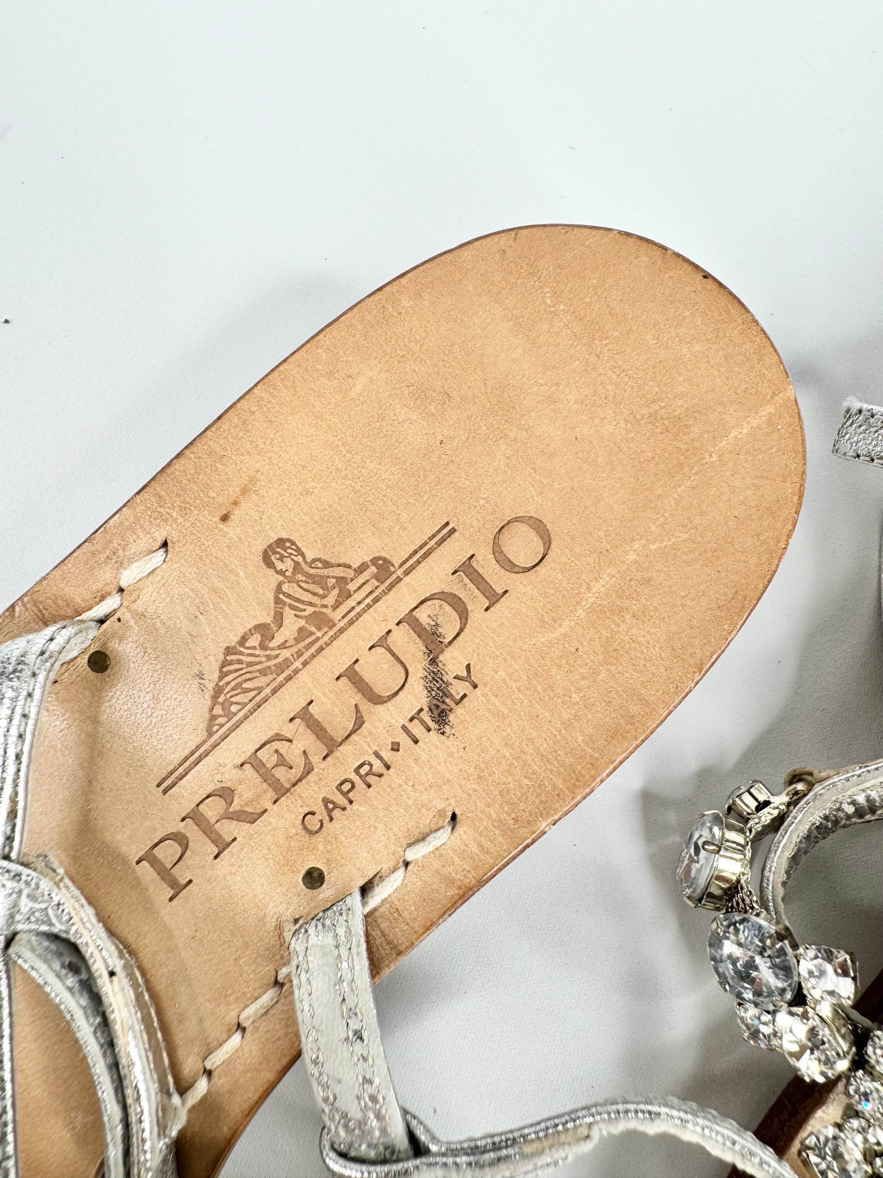 Preludio Capri Crystal Embellished Capri Style Flats - EU37