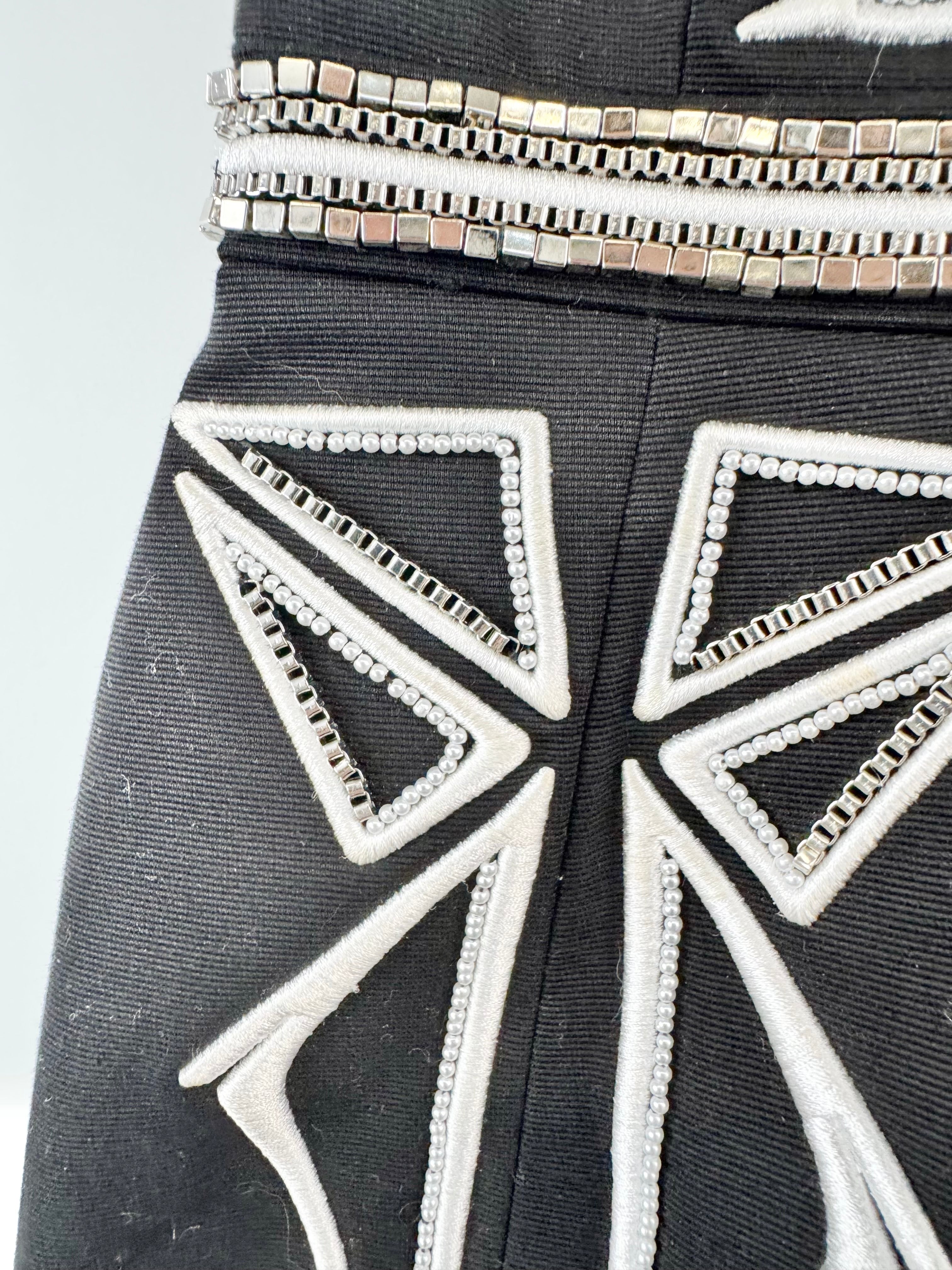 Sass & Bide 'Round Two' Beaded & Embroidered Cut Out Dress Size - AU6