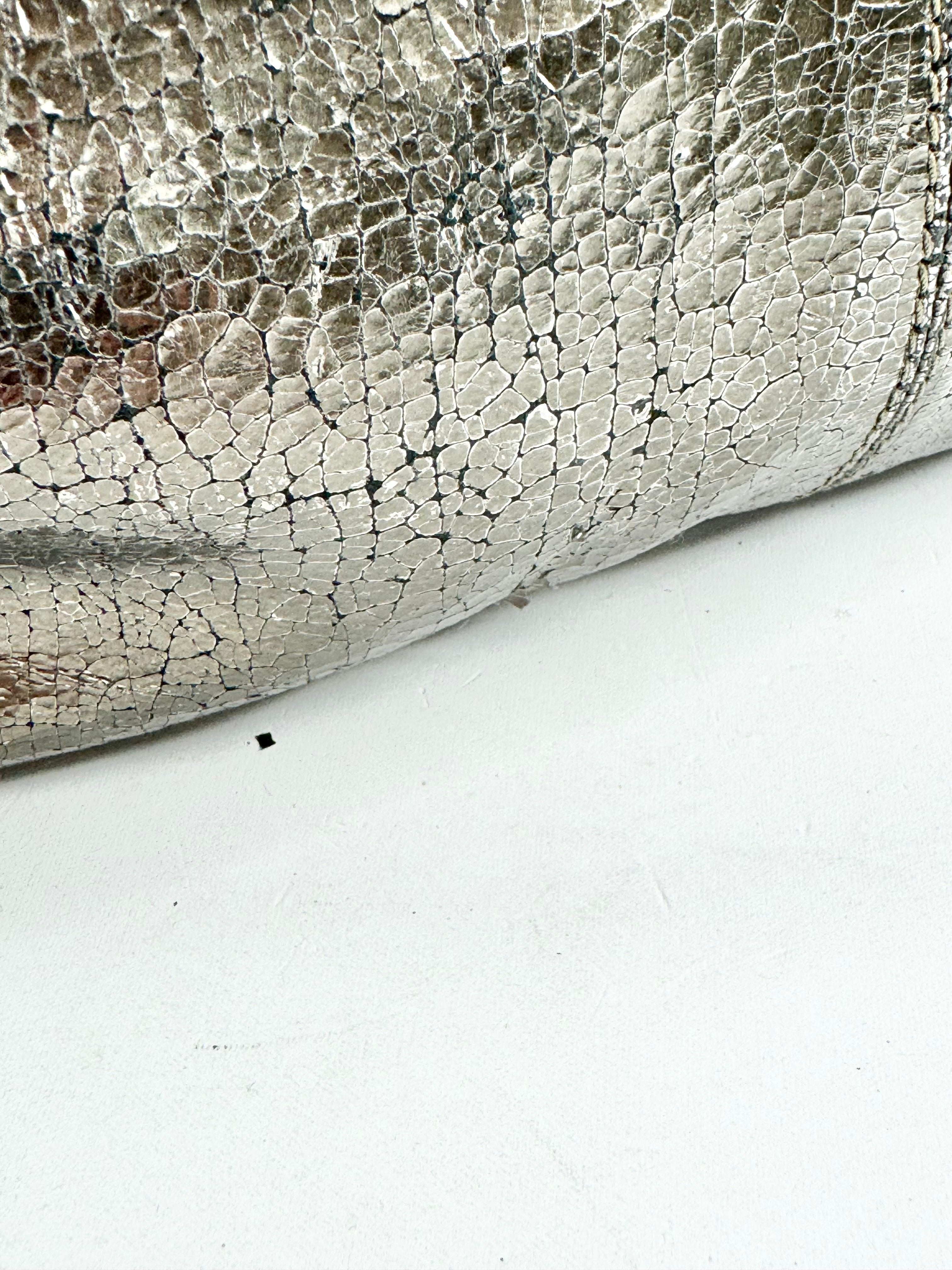 Metallic Crinkle Shoulder Bag