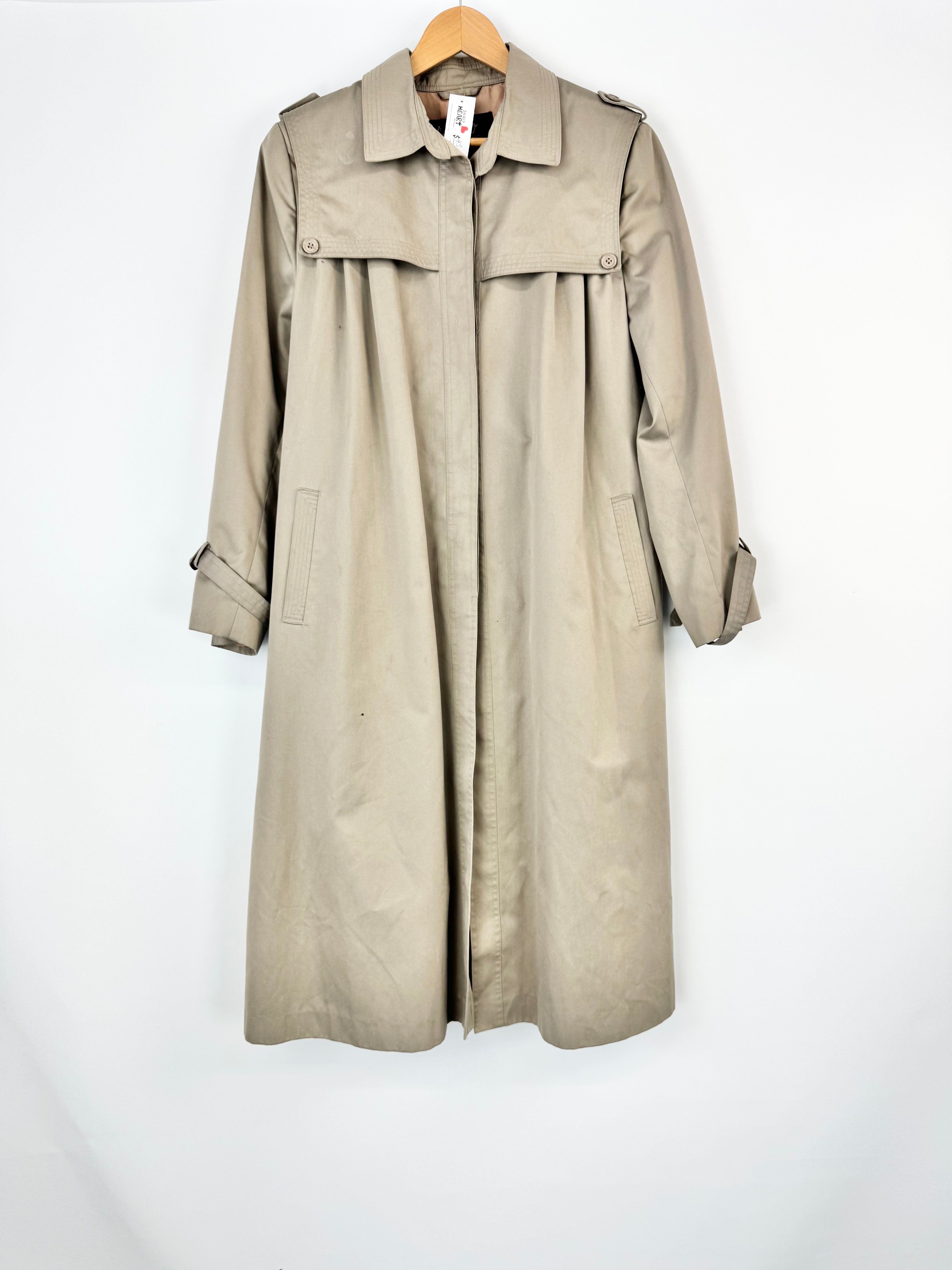 Vintage A Virgo Model Taupe Trench Coat - AU10/12