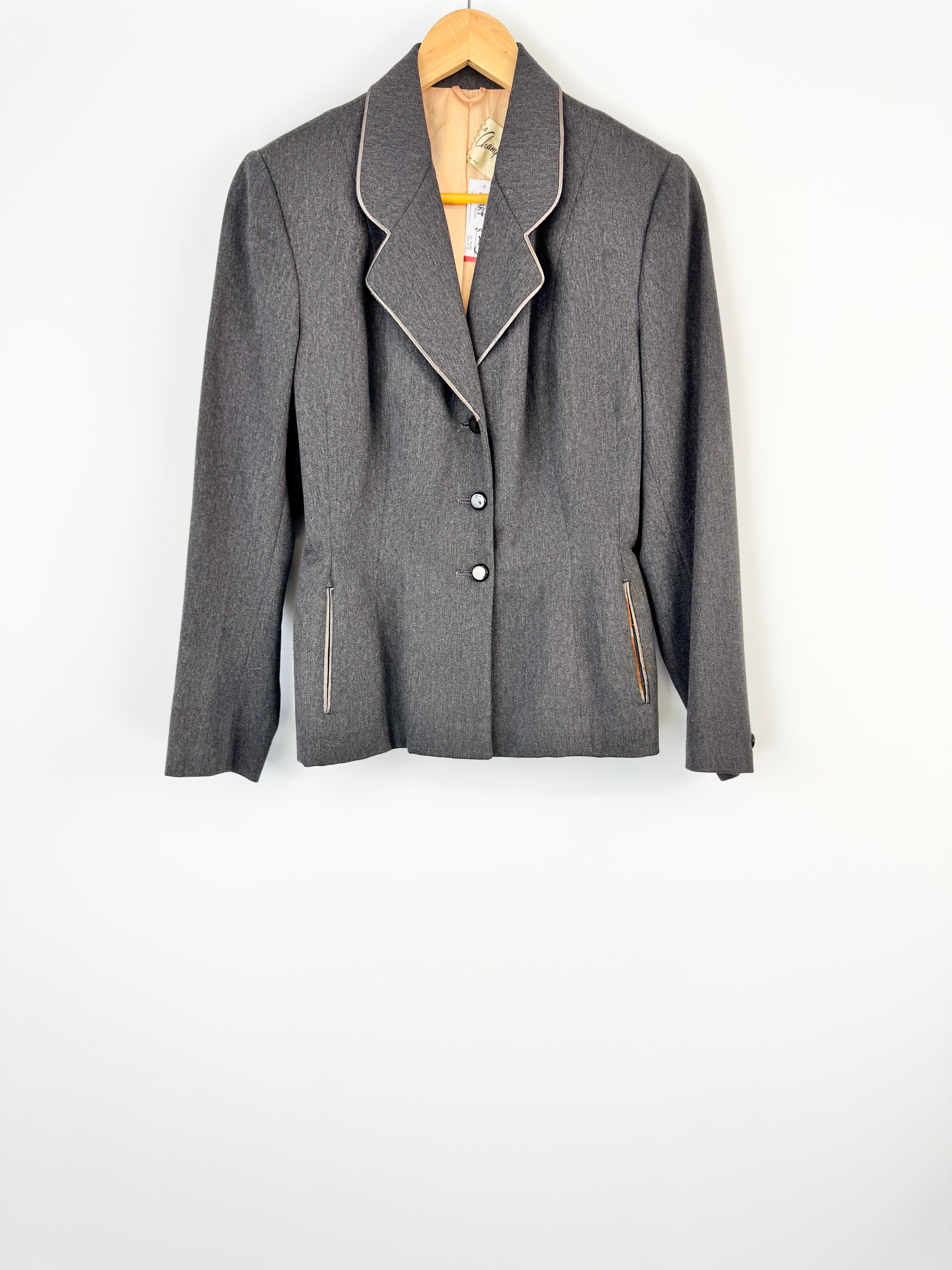 Vintage Champs-Élysées Model Grey Blazer - AU10