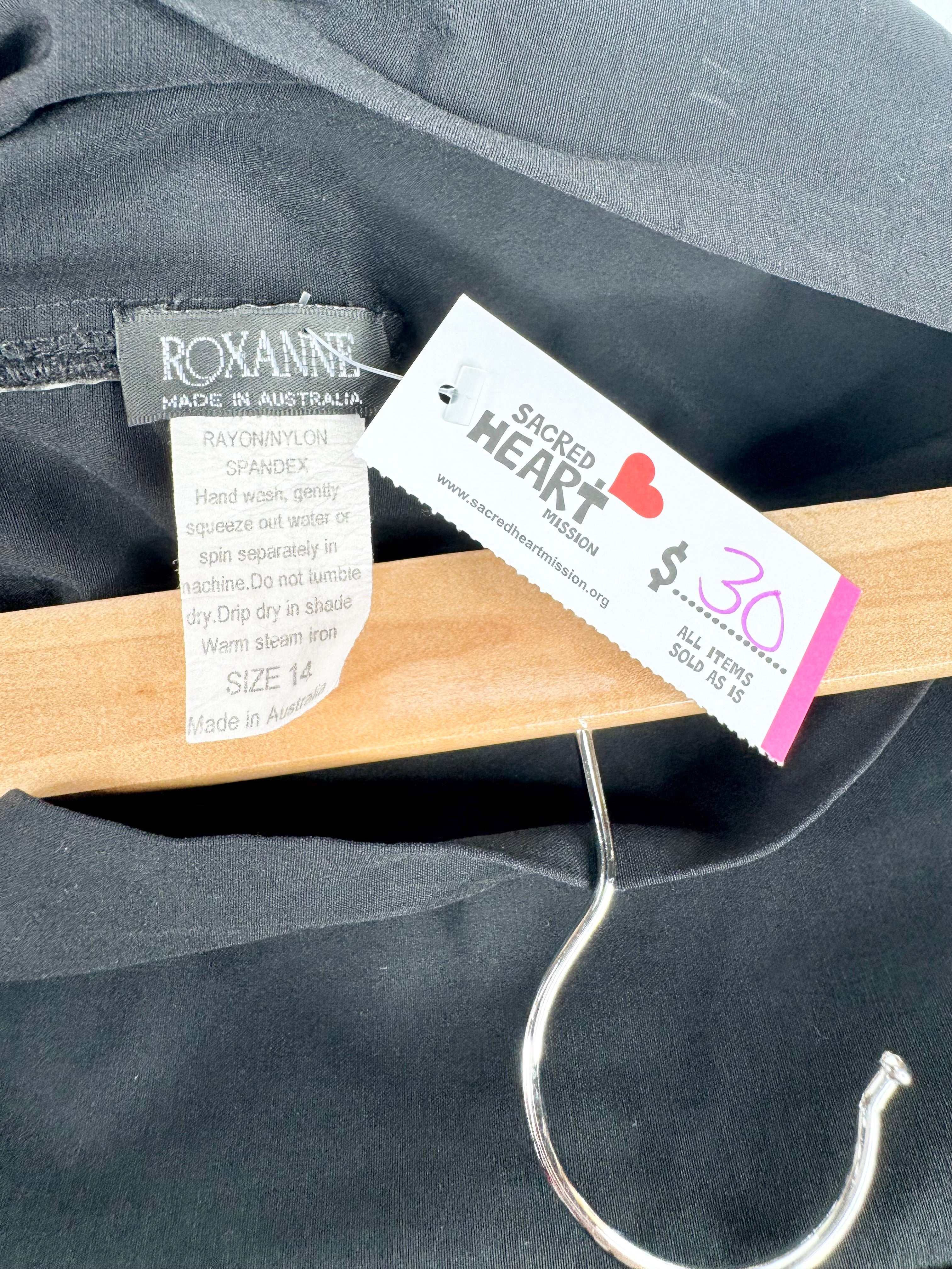 Roxanne Black High Waisted Fisherman Style Trousers - AU14