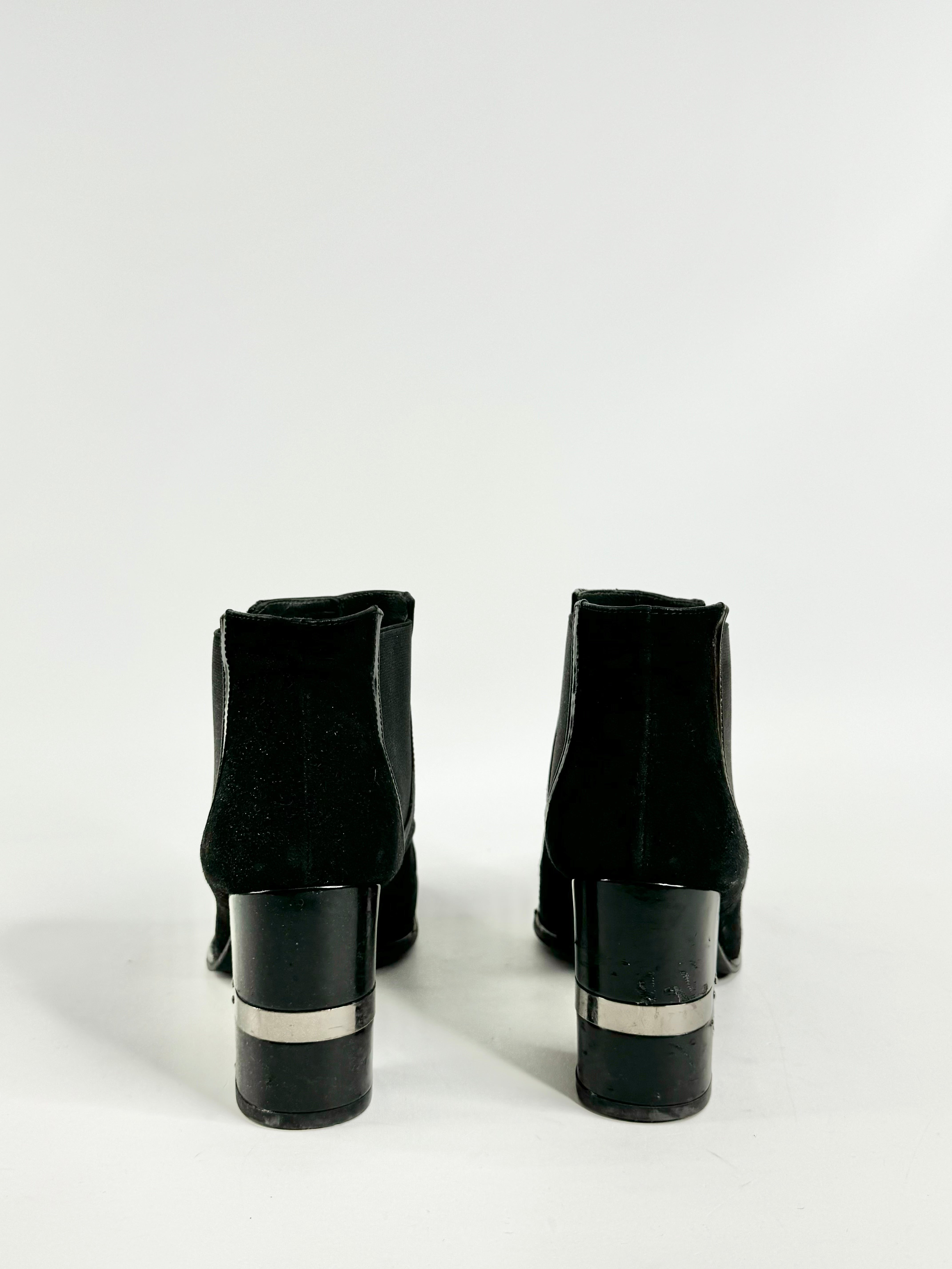 Stuart Weitzman Black Suede 'Nostress' Ankle Boots - EU39
