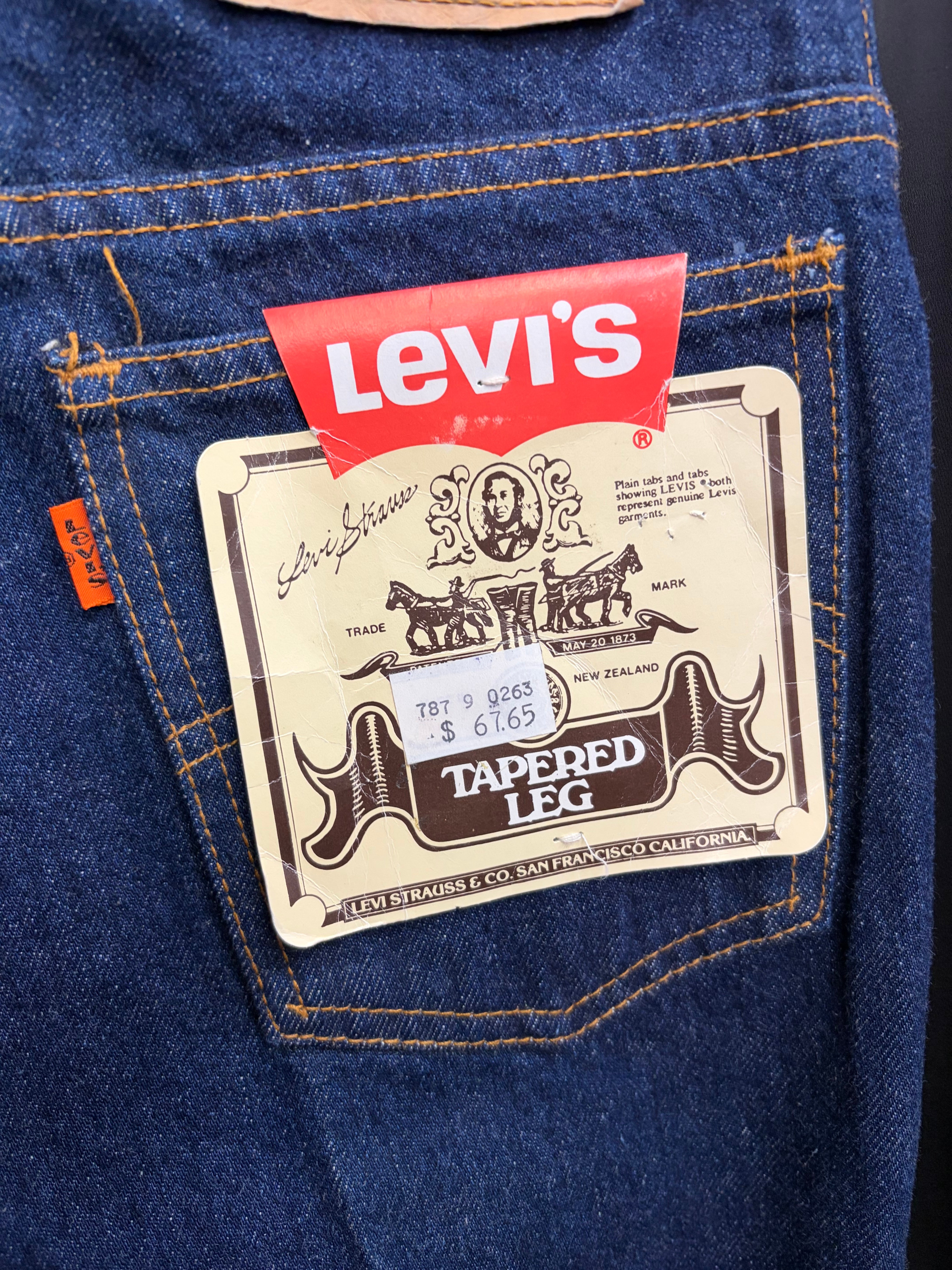 Levi's Blue 505 Regular 'Tapered Leg' Jeans - W70