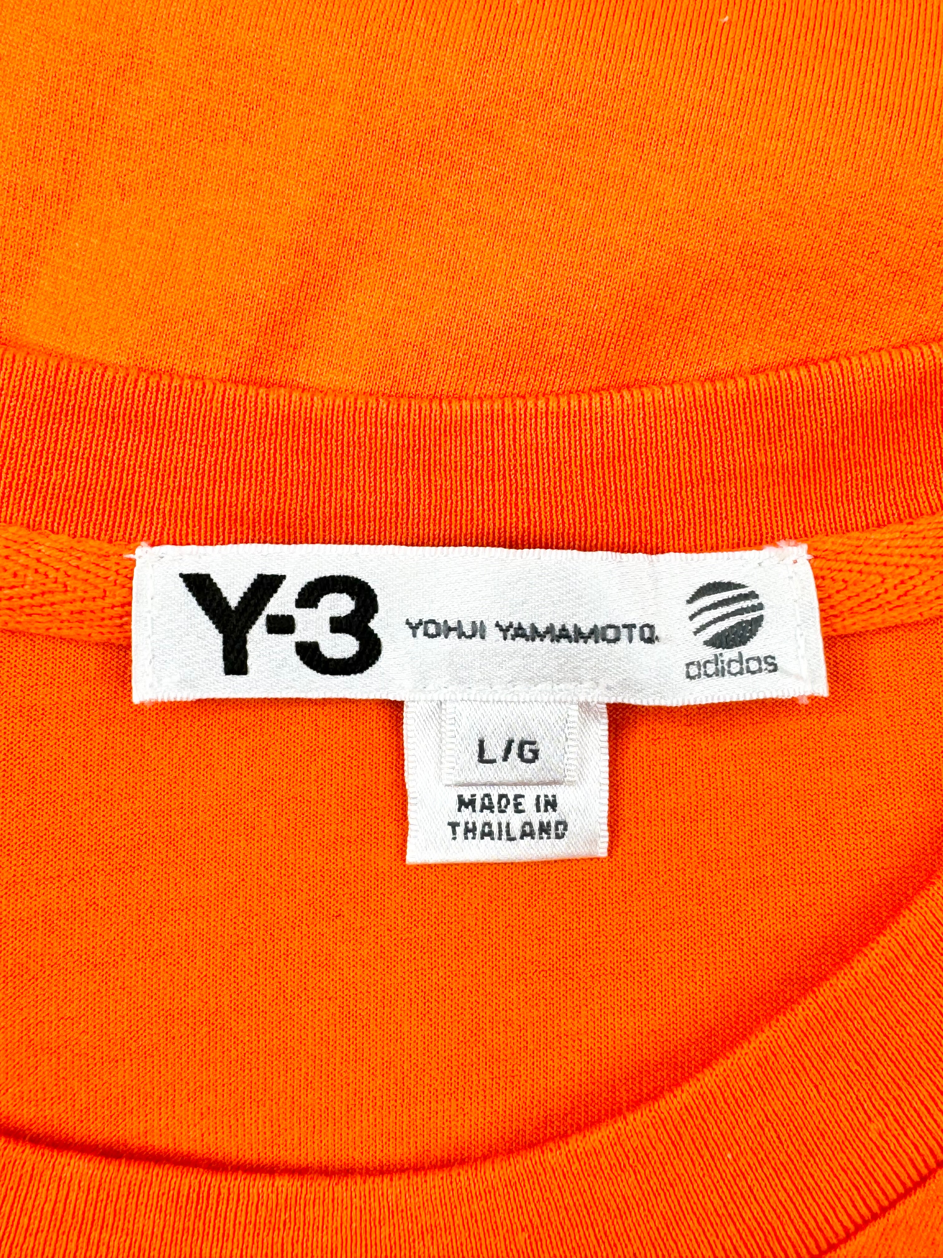 Y-3 Safety Orange Logo T-Shirt - L