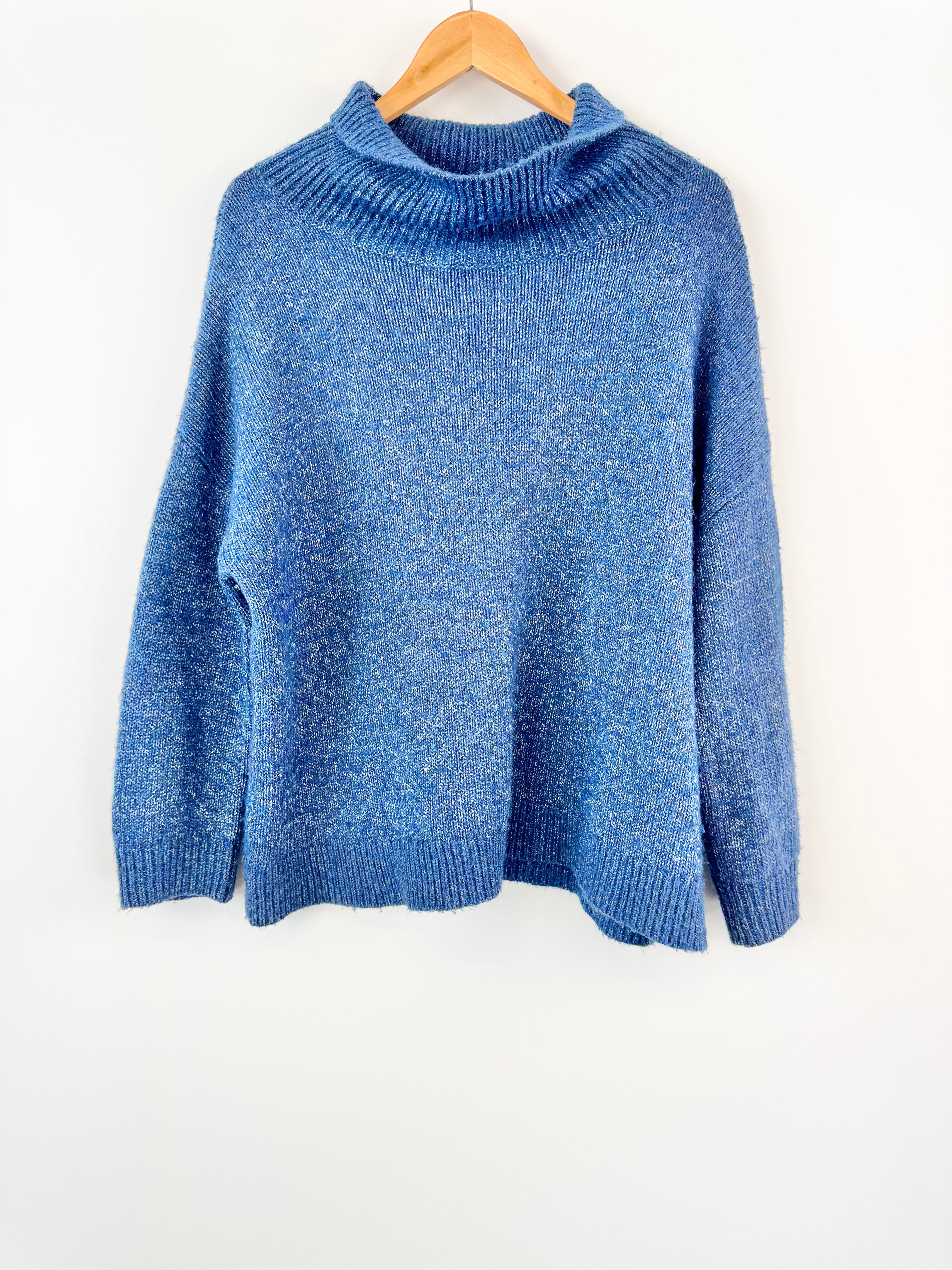 Elk Deep Blue & White Knitted Jumper - AU10