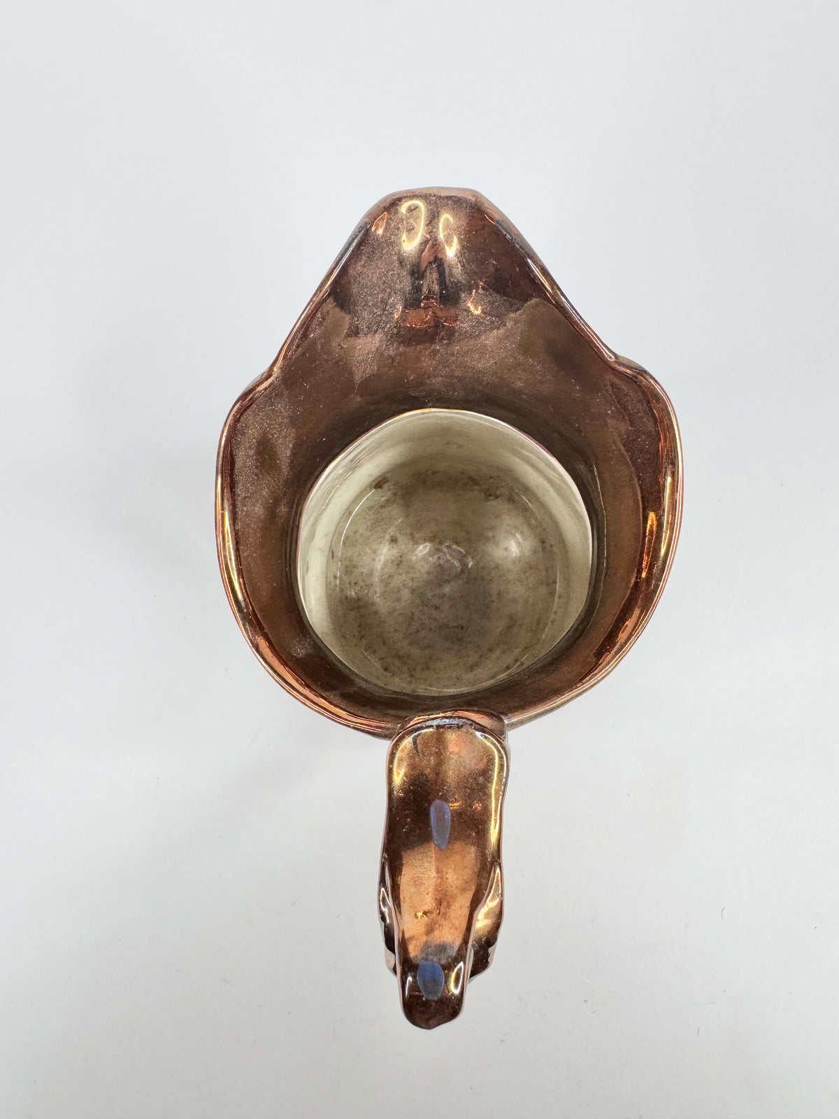 Vintage Copper Lustre Pitcher With Dancing Ballerinas