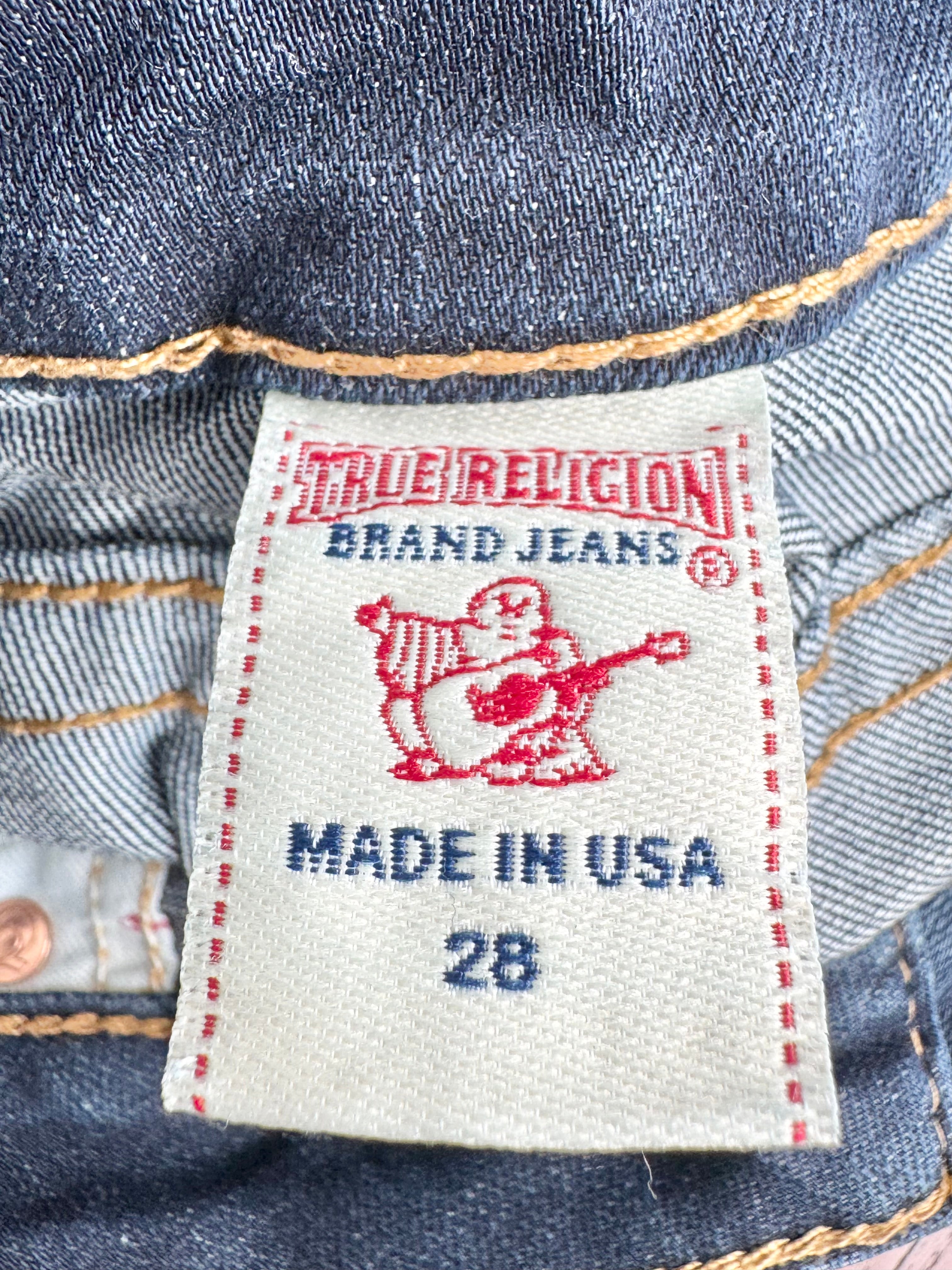 True Religion Low Rise Copper Button Jeans - 28