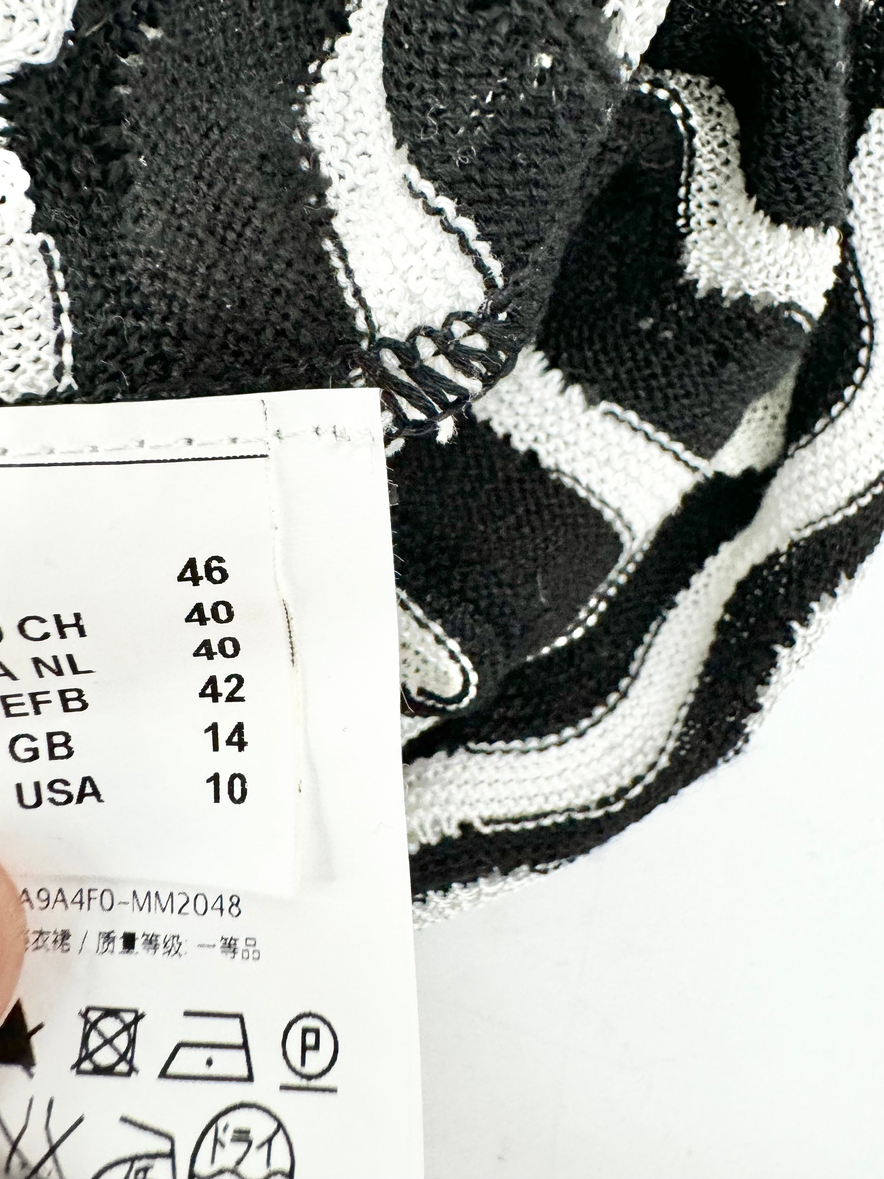 M Missioni Black & White Zig Zag Dress - AU12