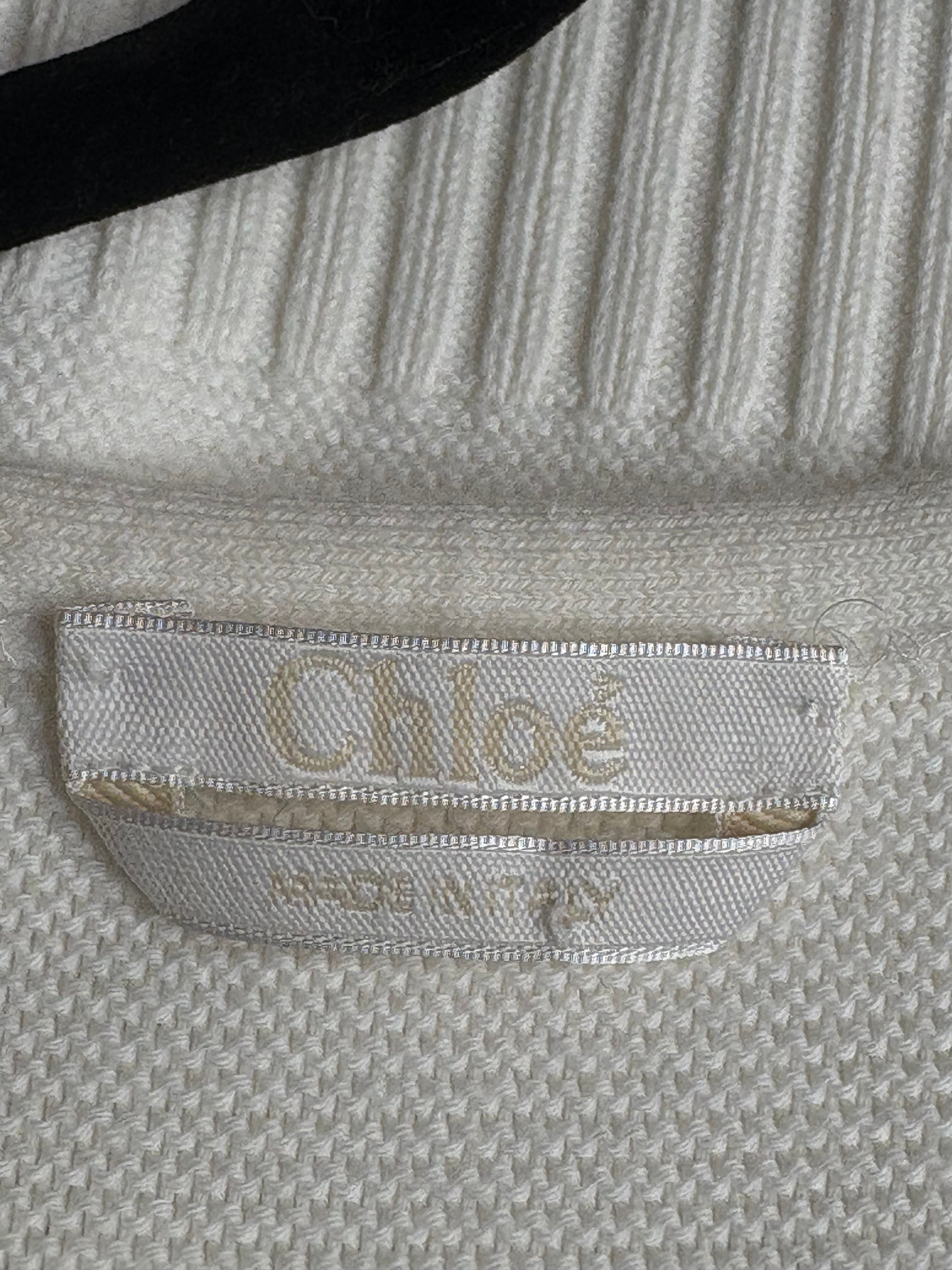 Chloé White Rainbow-Stripe Knitted Sweater - AU8/10