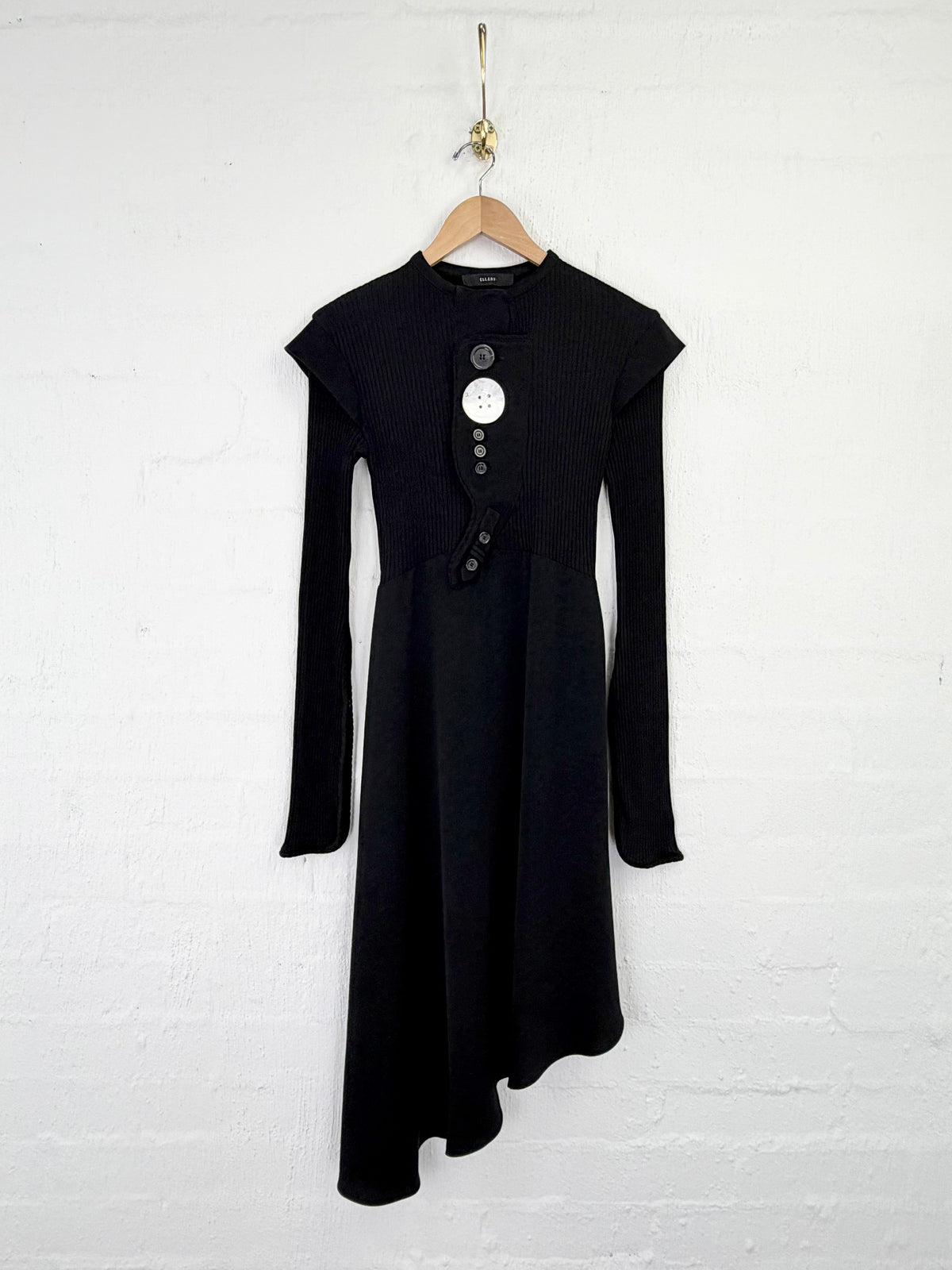 Ellery Ribbed Button Detail Dress - AU8