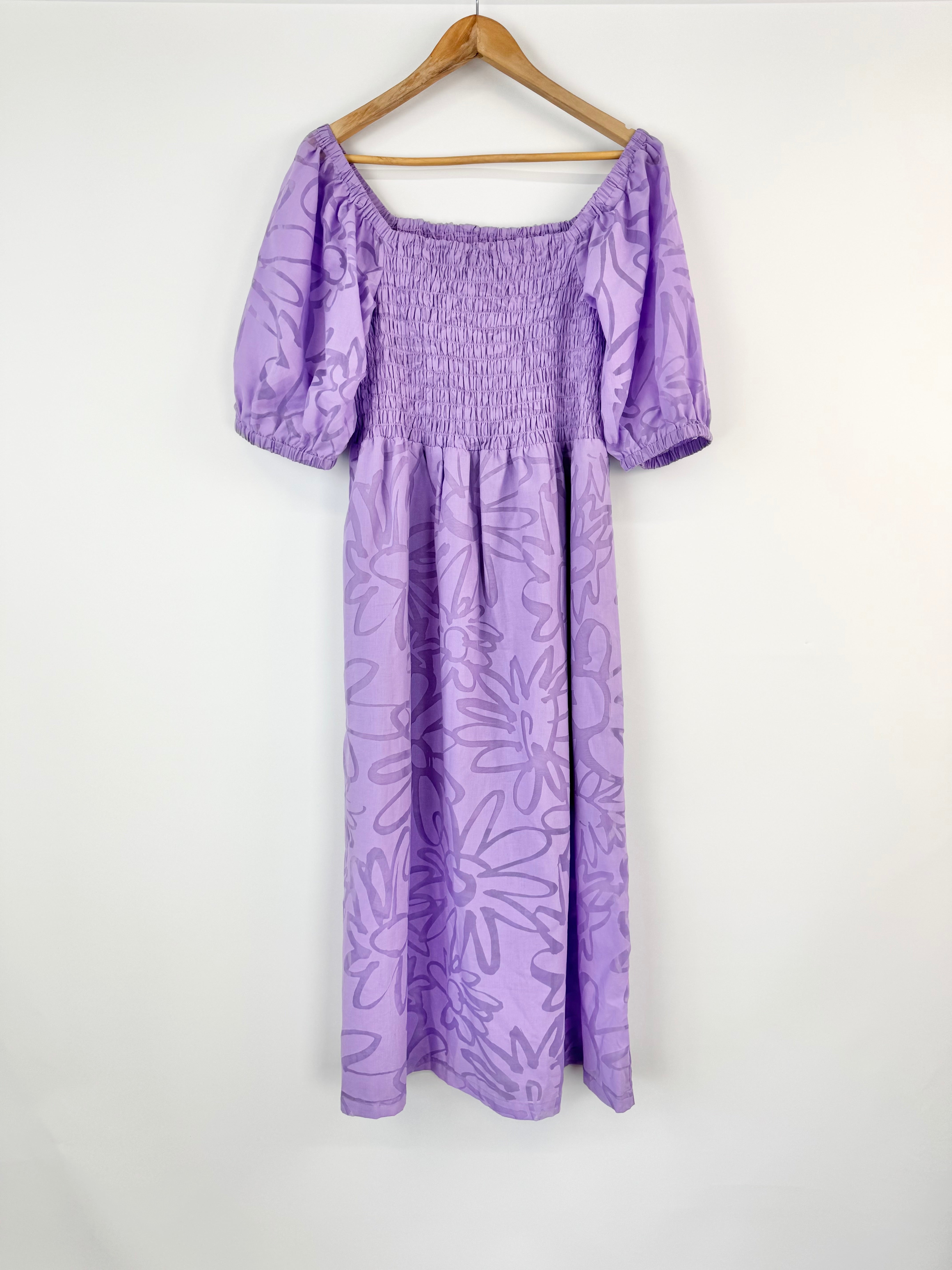 Gorman Violet 'Fleur Devore' Dress NW - AU14