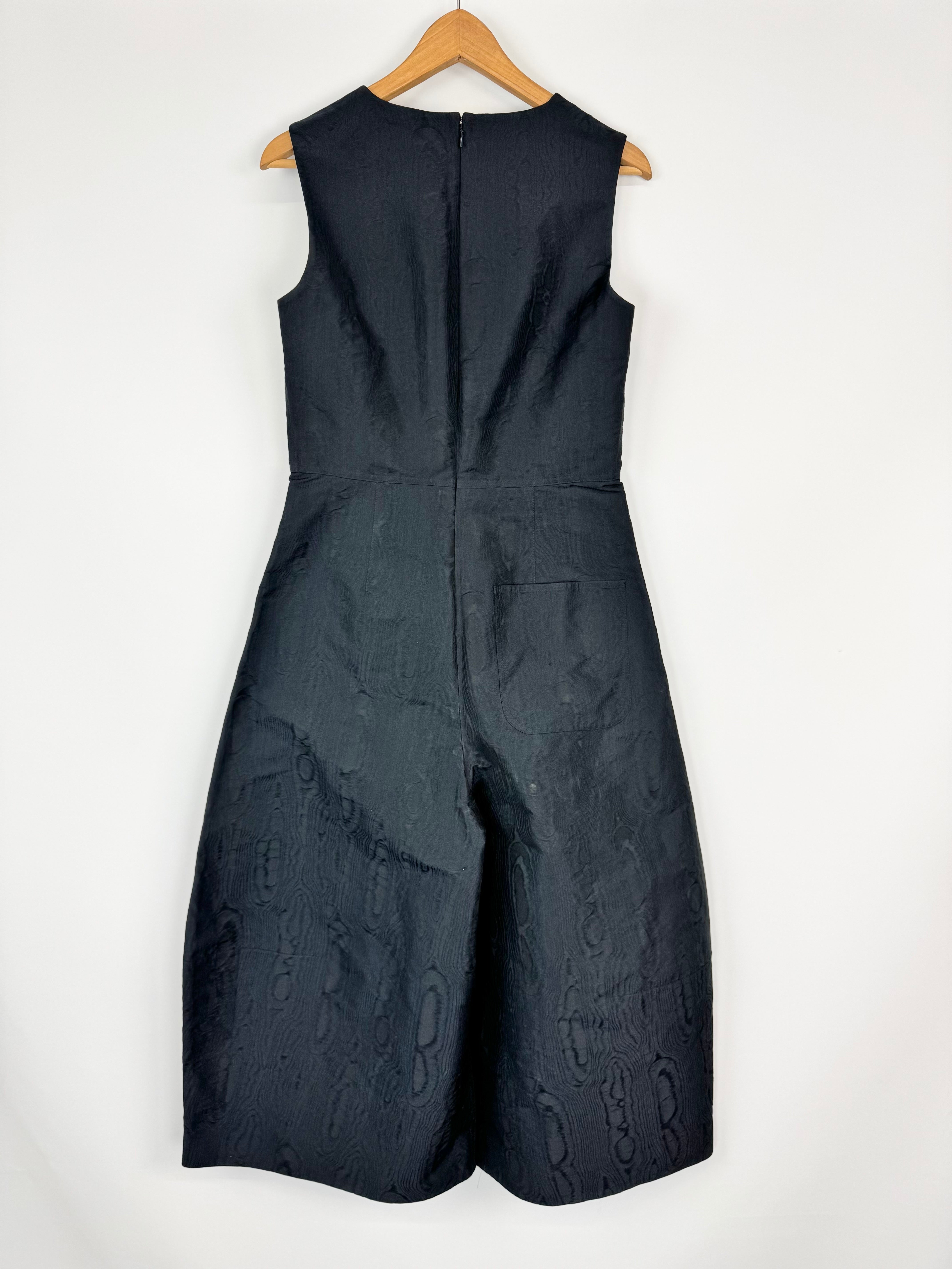Cos Blue Back Moiré Patterned Sleeveless Jumpsuit - AU8