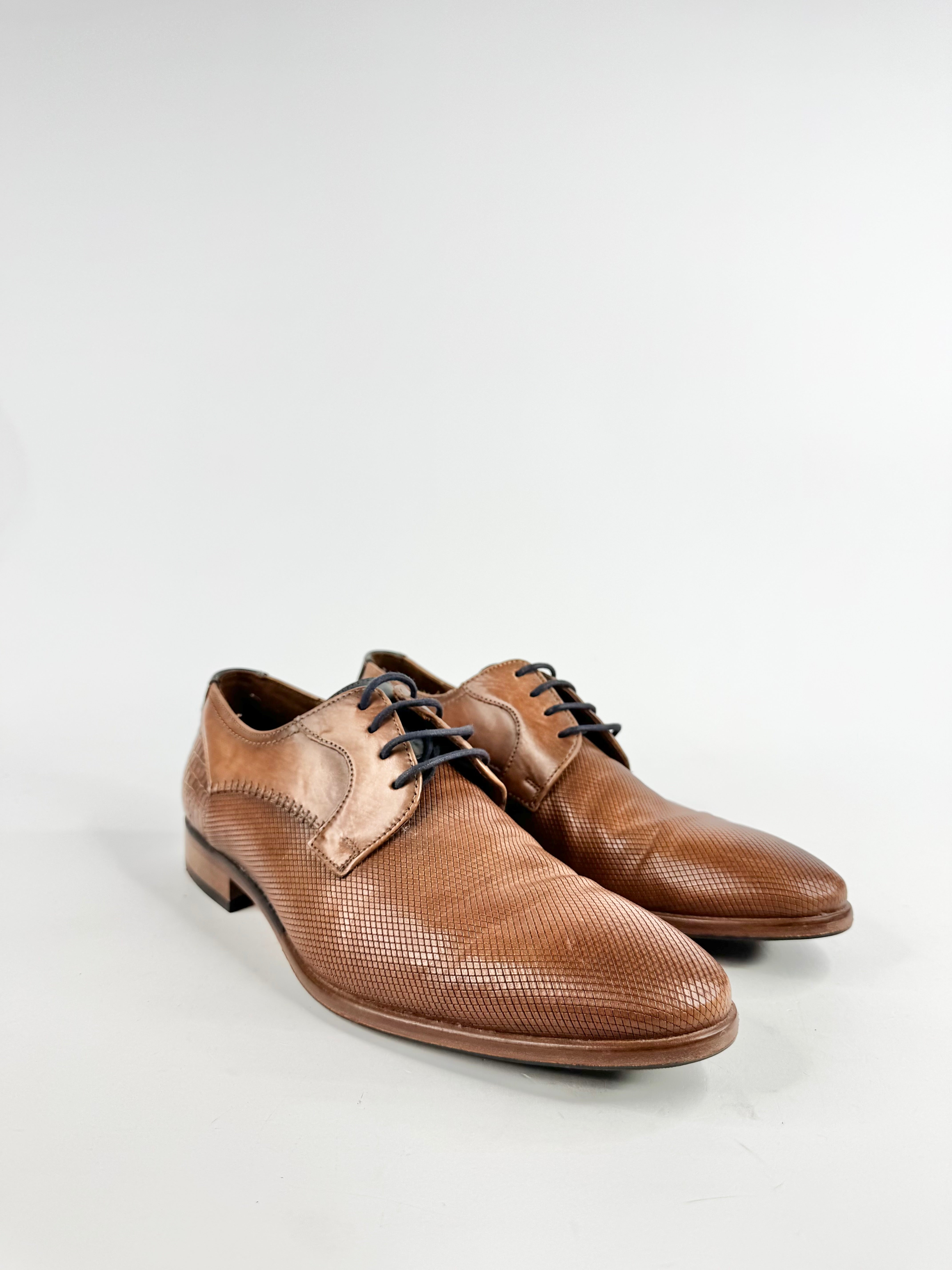 Harvard by Lloyd Germany Dark Tan Textured Lace Ups - EU41
