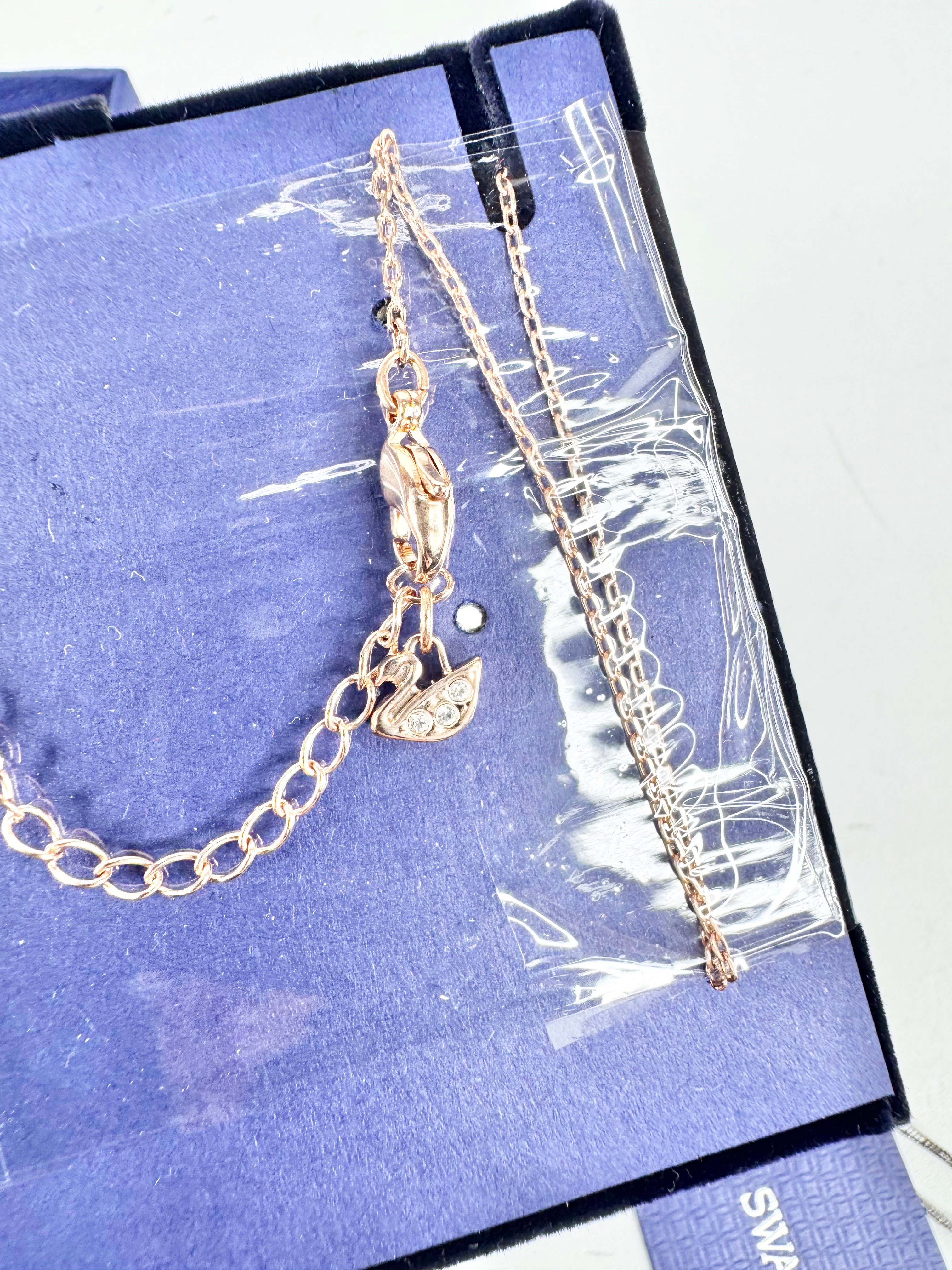 Swarovski 'Lemon' Blue Plated Necklace NWT