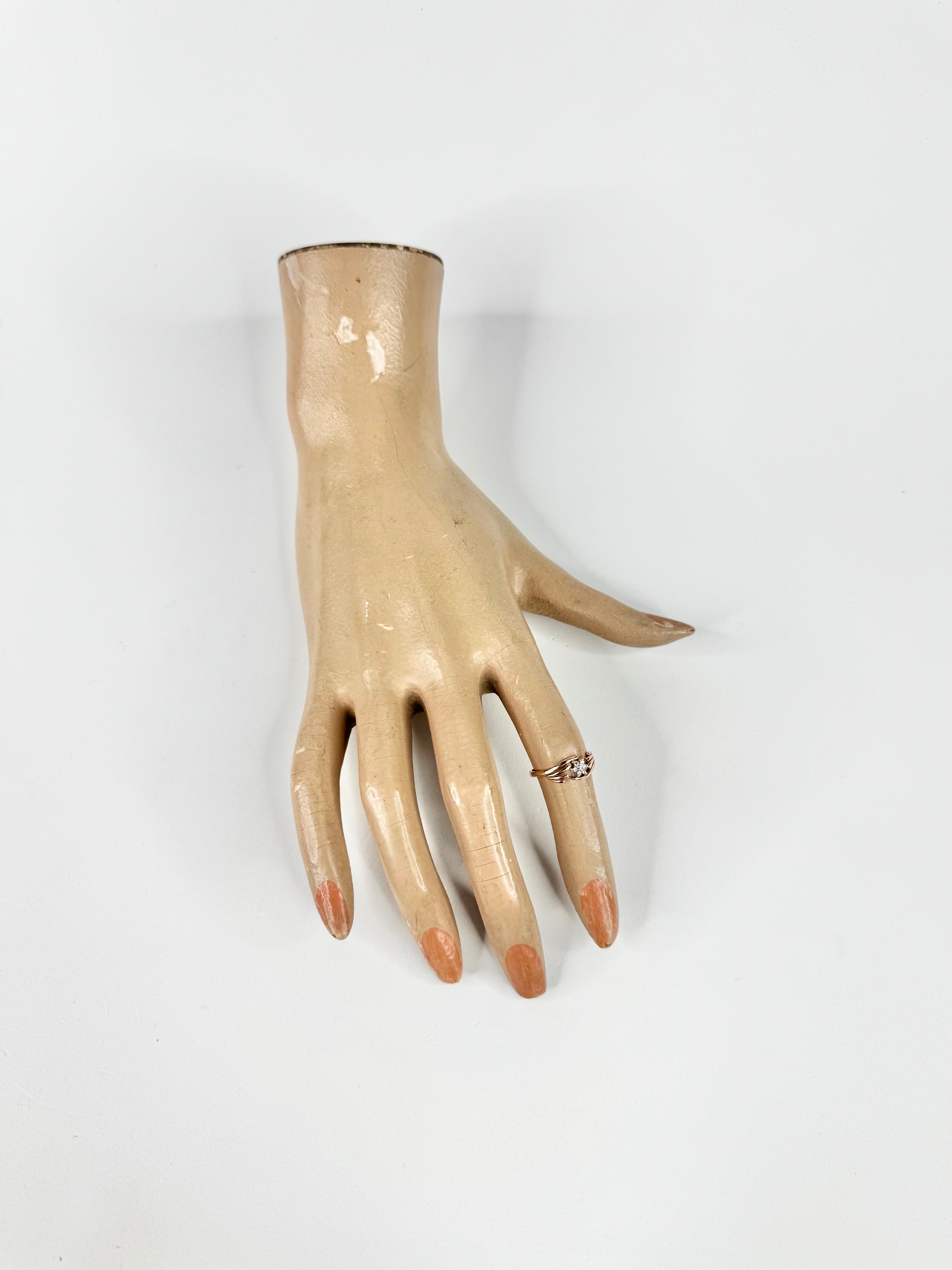 18ct Rose Gold & Cubic Zirconia Flower Ring