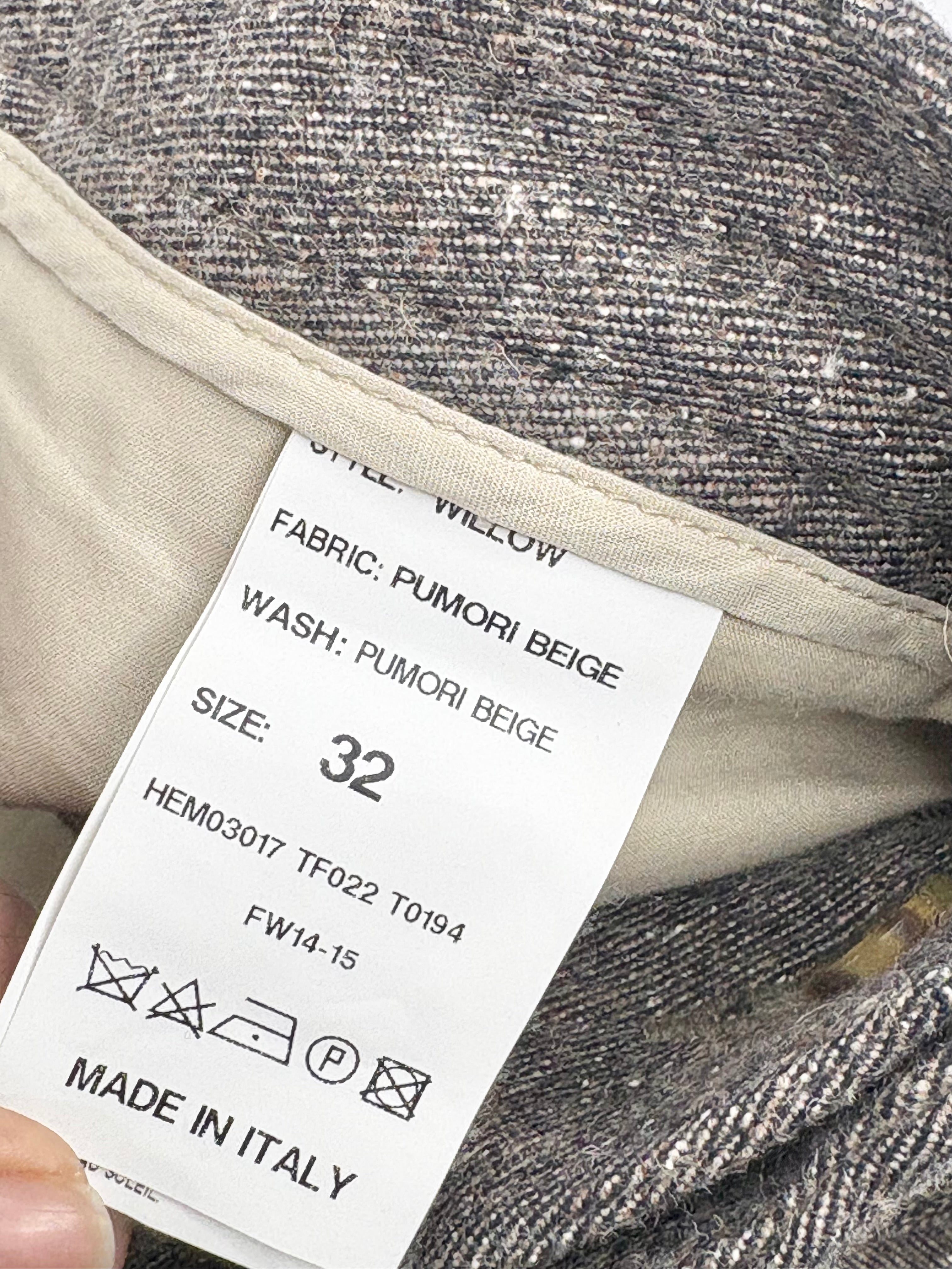 Haikure Grey Striped Wool-Blend Slim Pants - 32