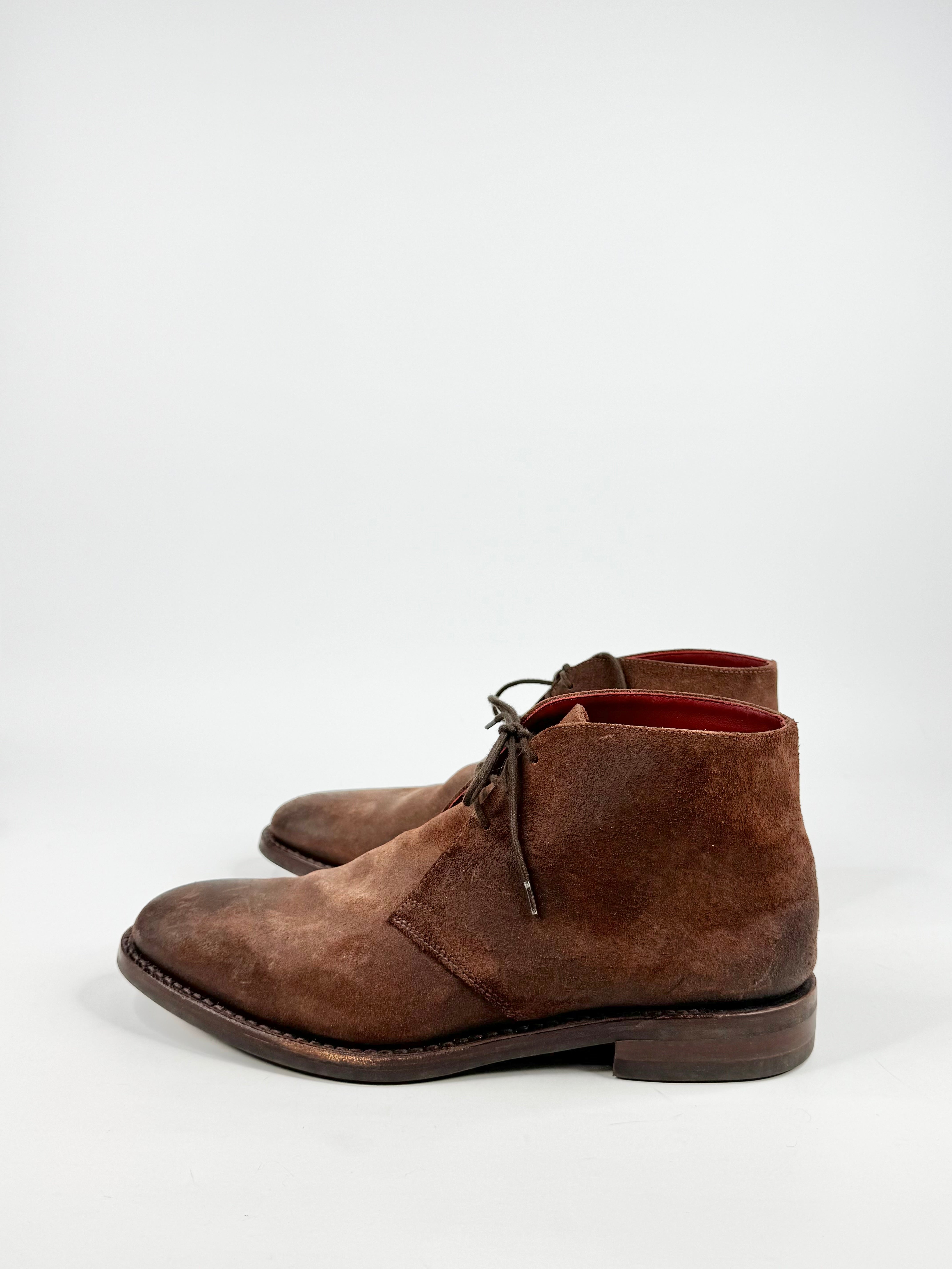 Design Loake Brown Suede Lace Up Boots - EU43
