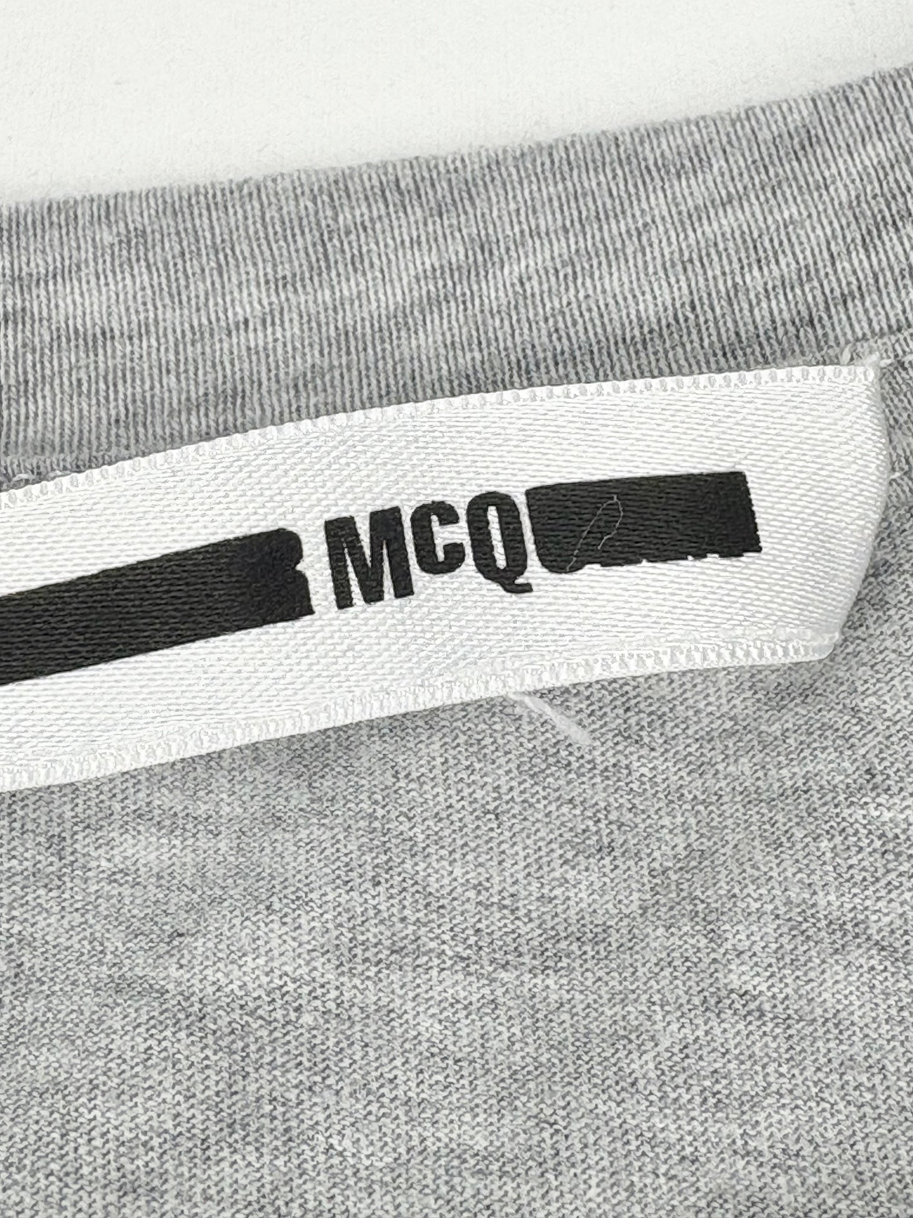 McQ Alexander McQueen Cloud Grey Melange Eyelet Tank Dress - AU10