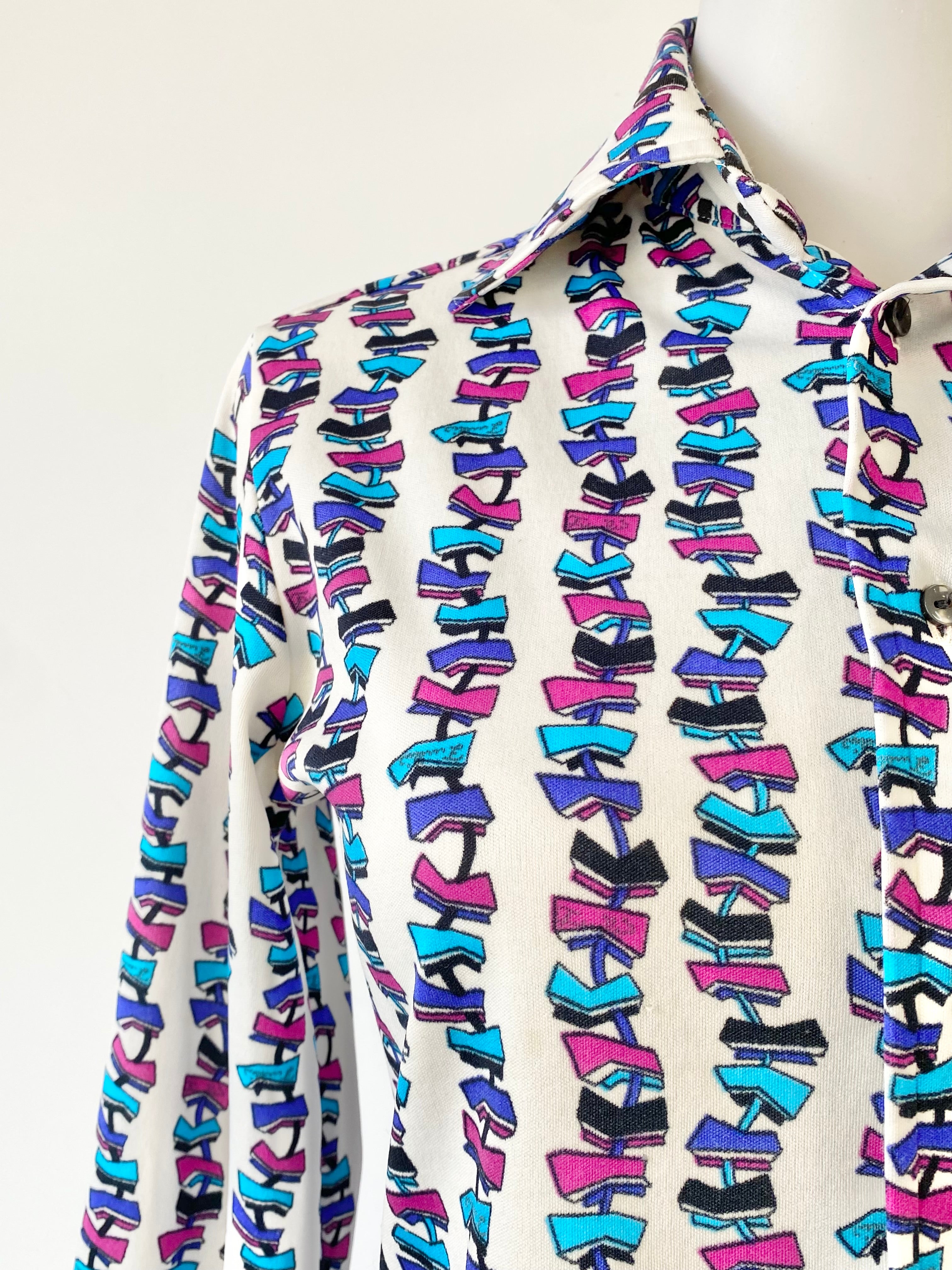 Vintage 70s Emilio Pucci Patterned Shirt - AU8