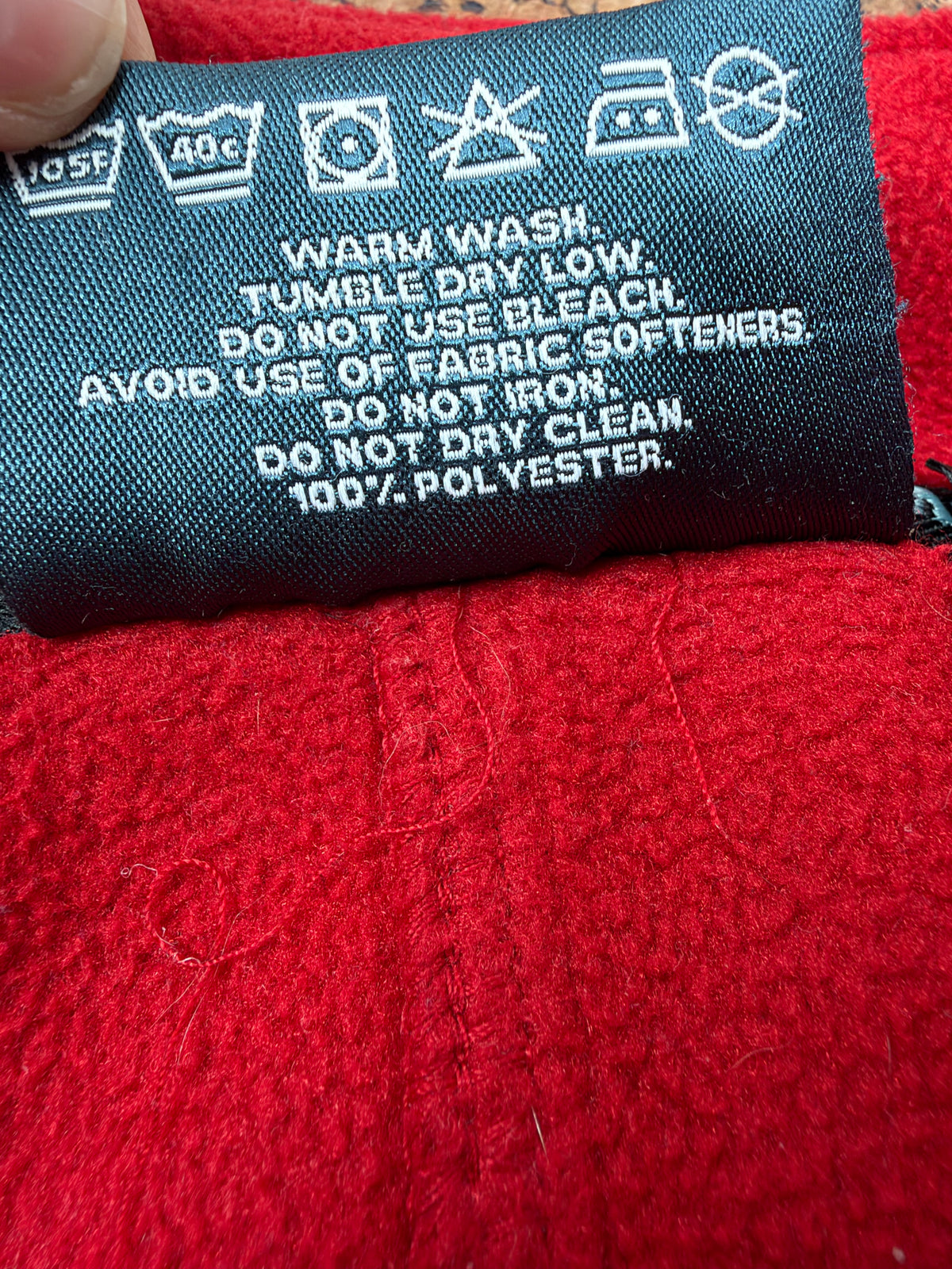 Vintage Kathmandu Red and Blue Zip Fleece - AU14
