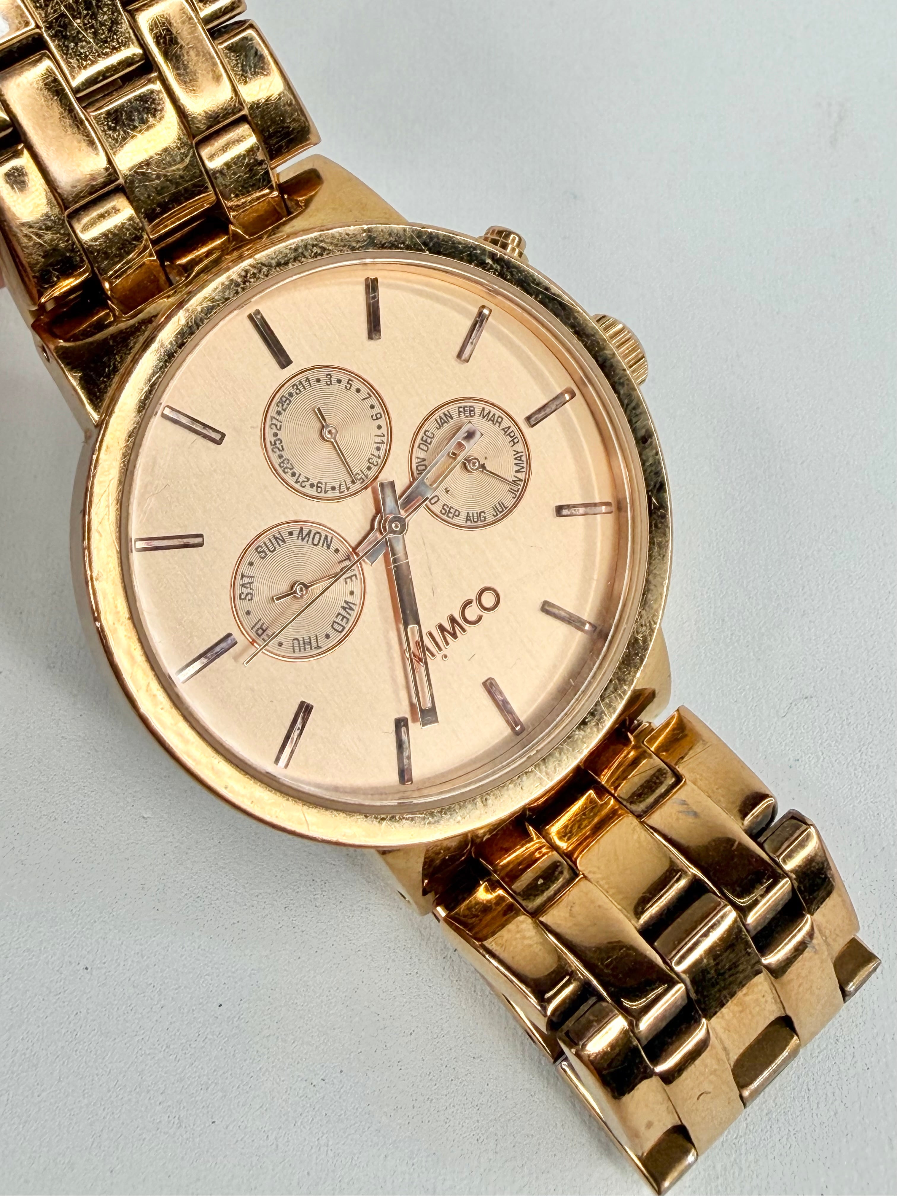 Mimco Rose Gold Japanese Movement Watch