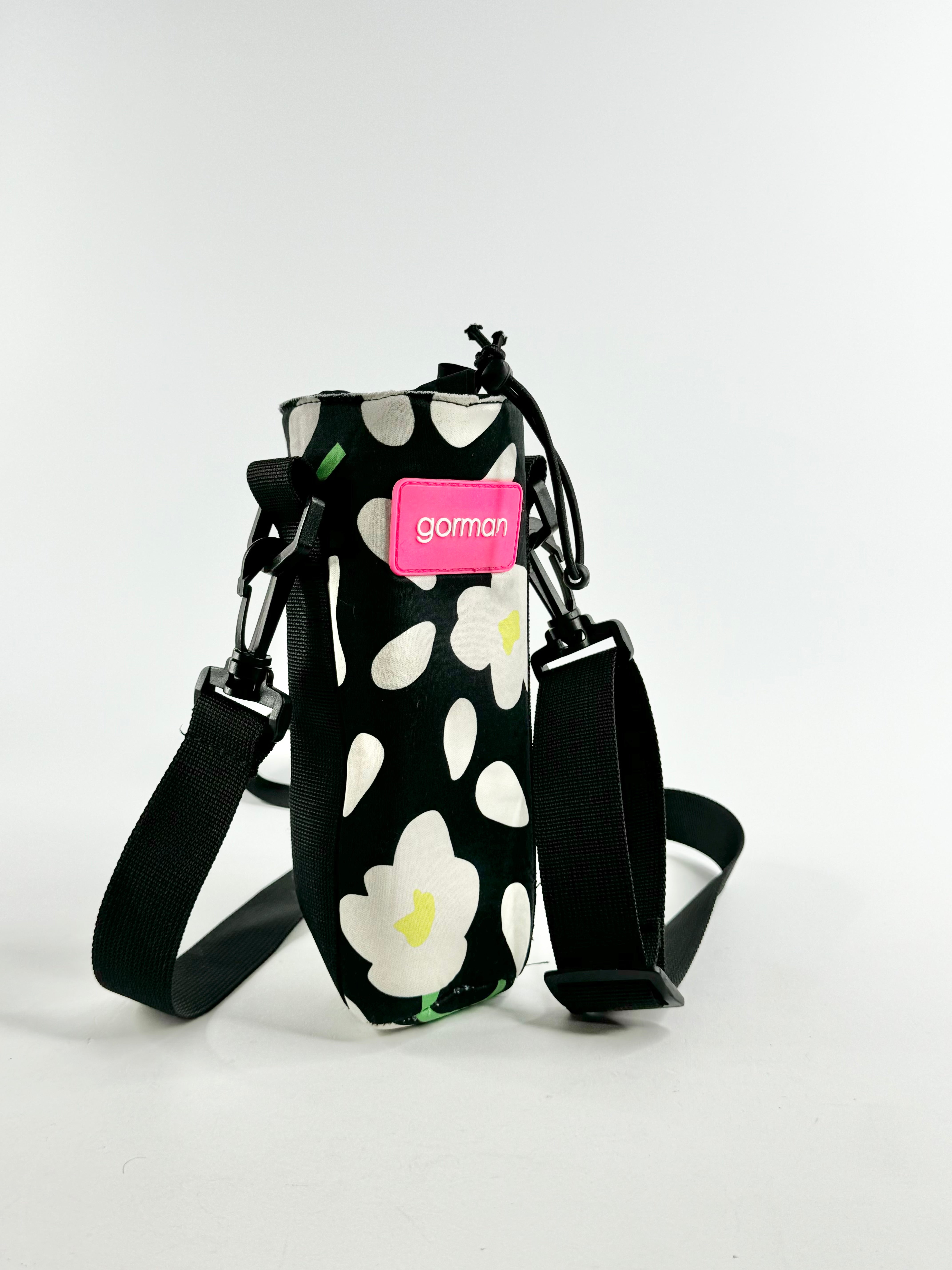 Gorman Black Flower Pattern Neoprene Drink Bottle Holder