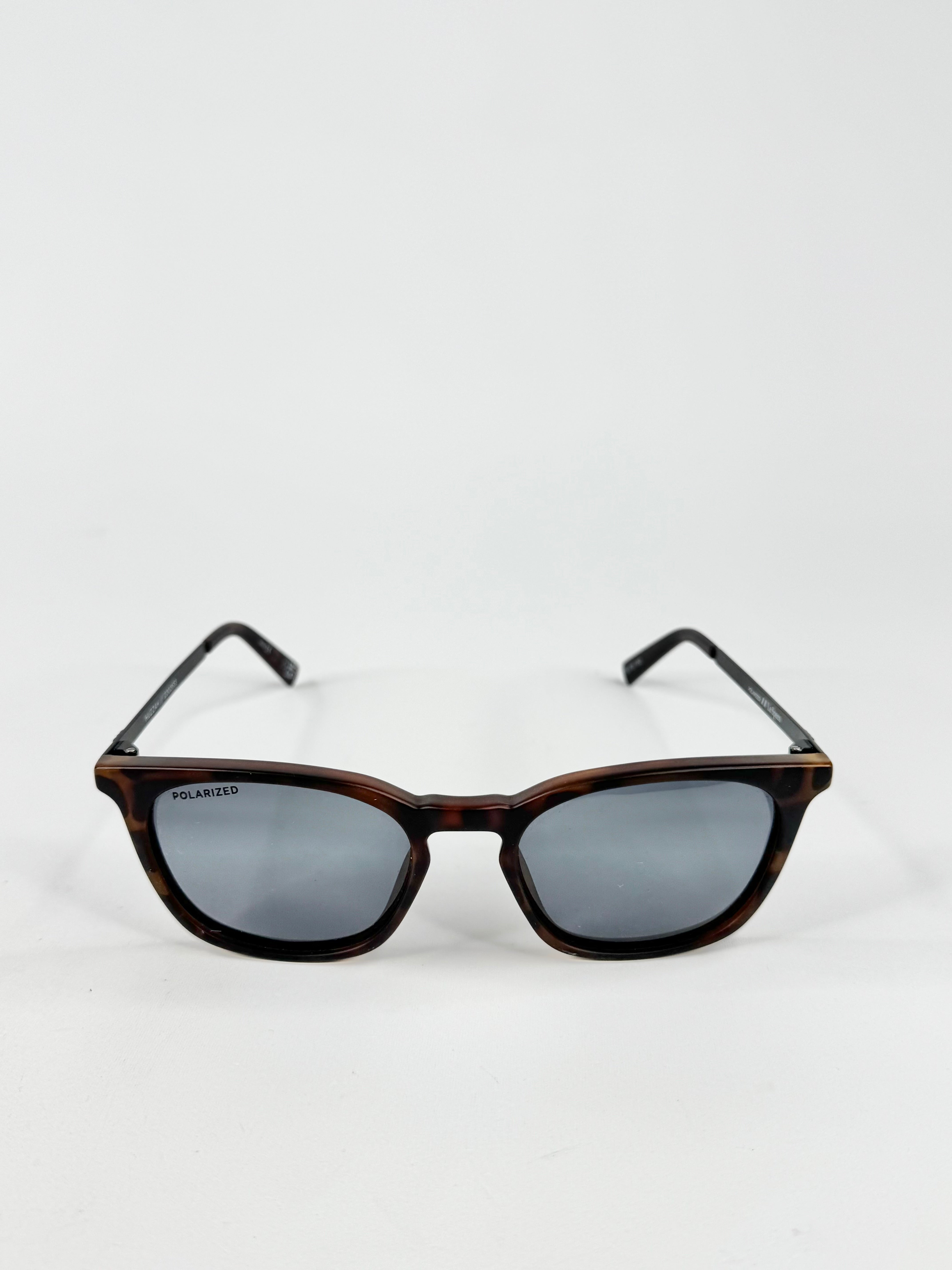 Le Specs Dark Tortoiseshell 'Huzzah' Square Polarized Sunglasses