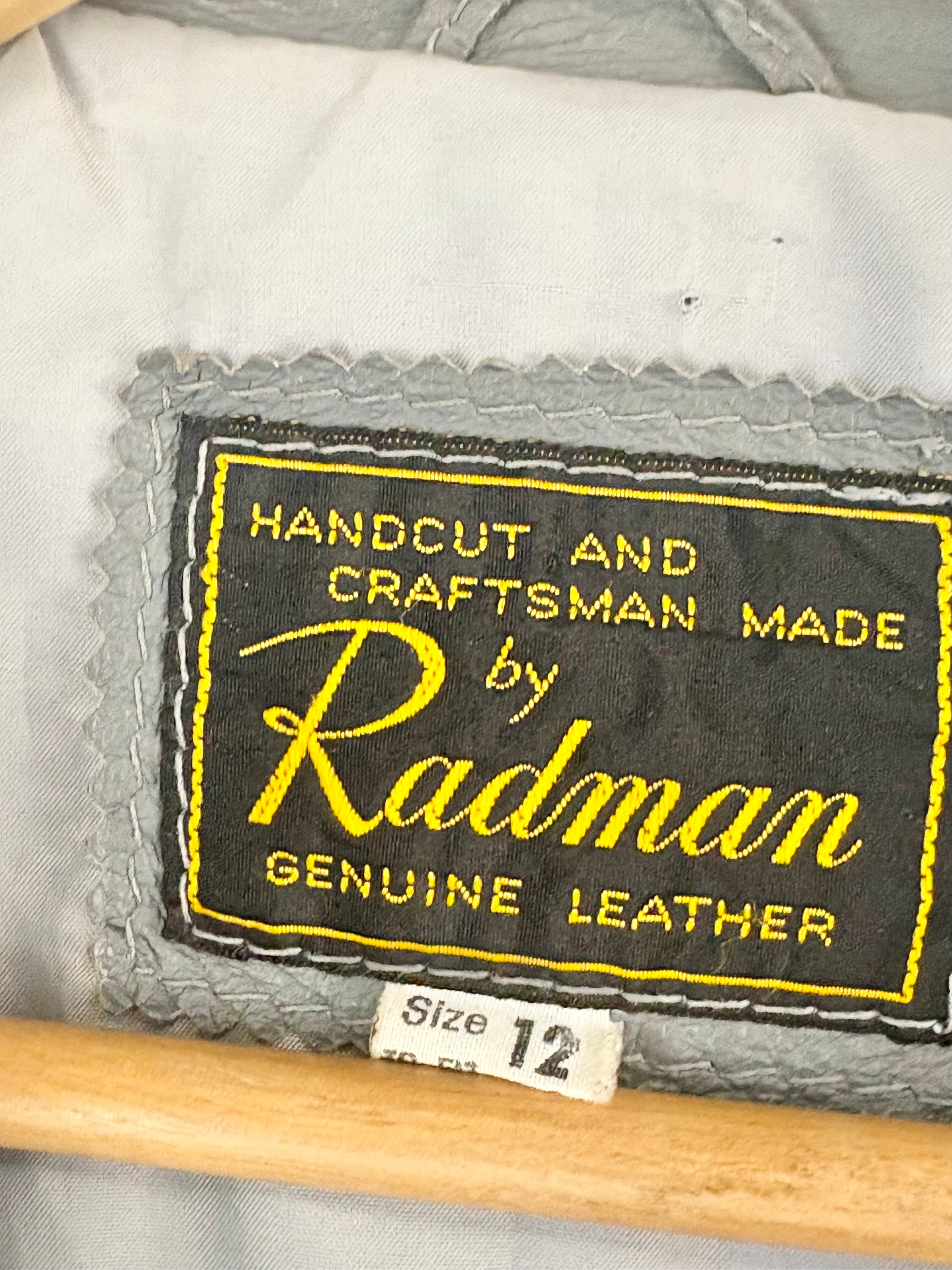 Vintage Radman Slate Leather Jacket - AU12/14