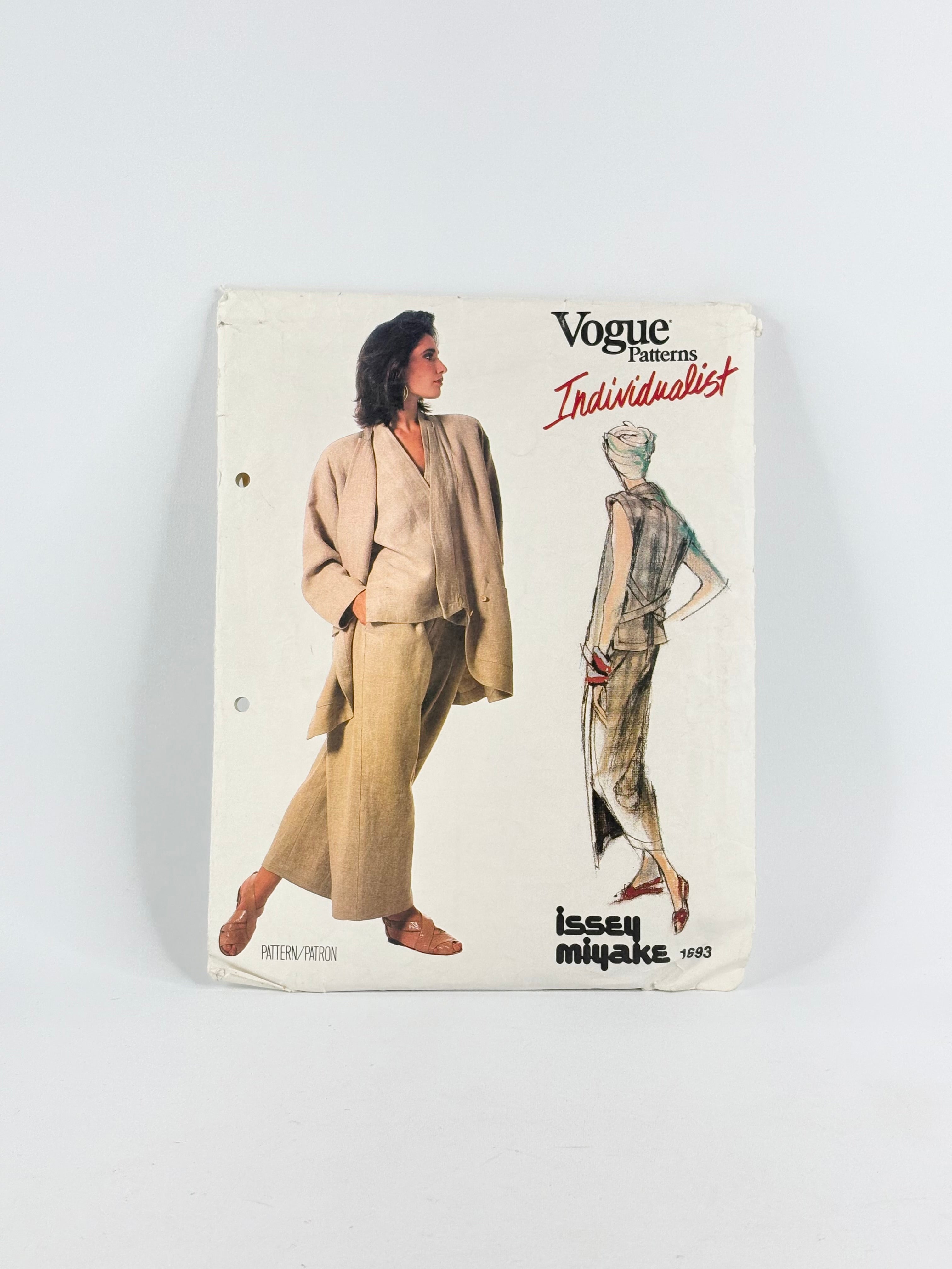 Vogue Patterns Individualist Issey Miyake Jacket, Vest & Pants: No. 1693 - Size 8