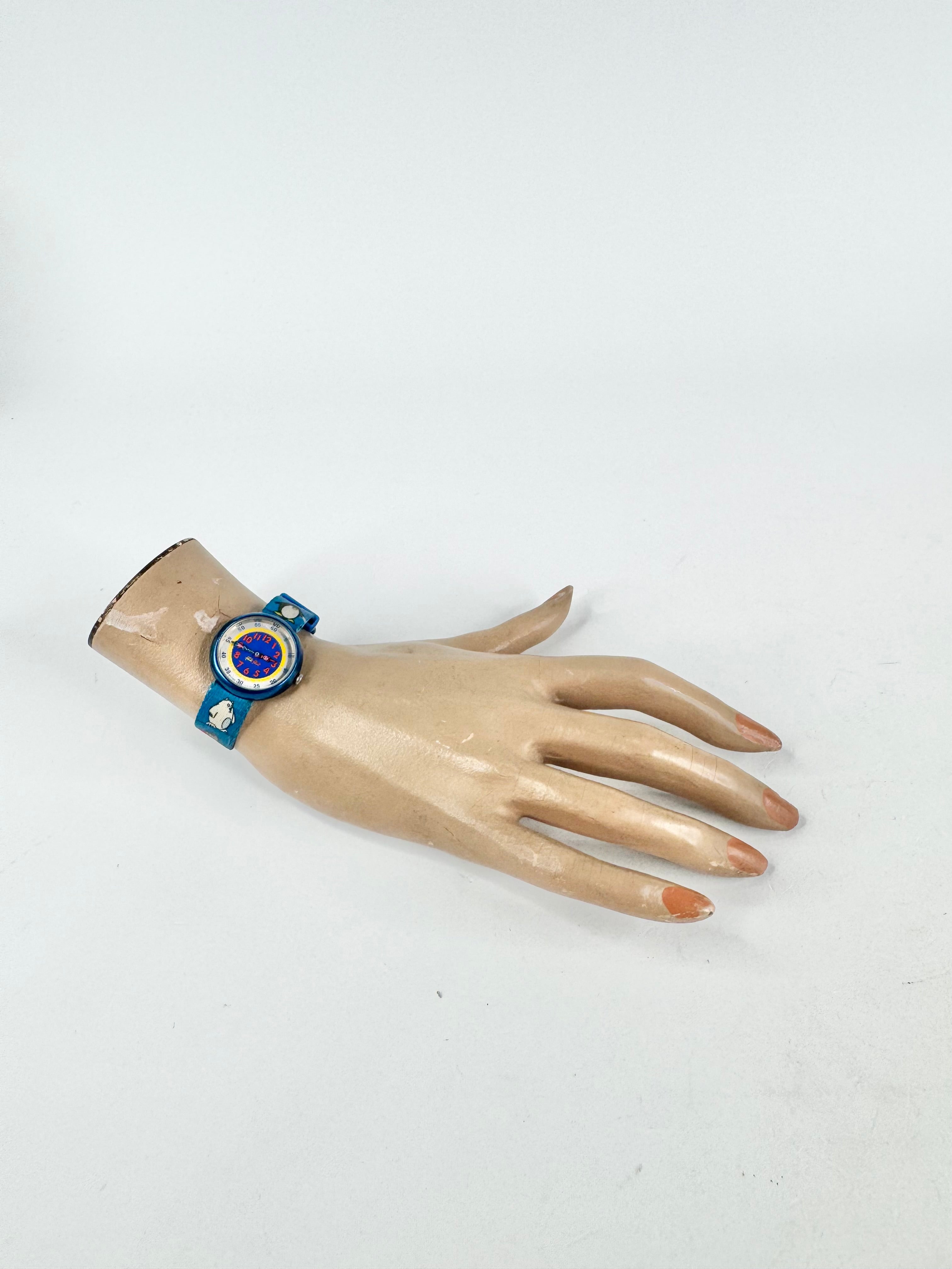 Vintage Flik Flak Blue Swiss Made Children's Watch