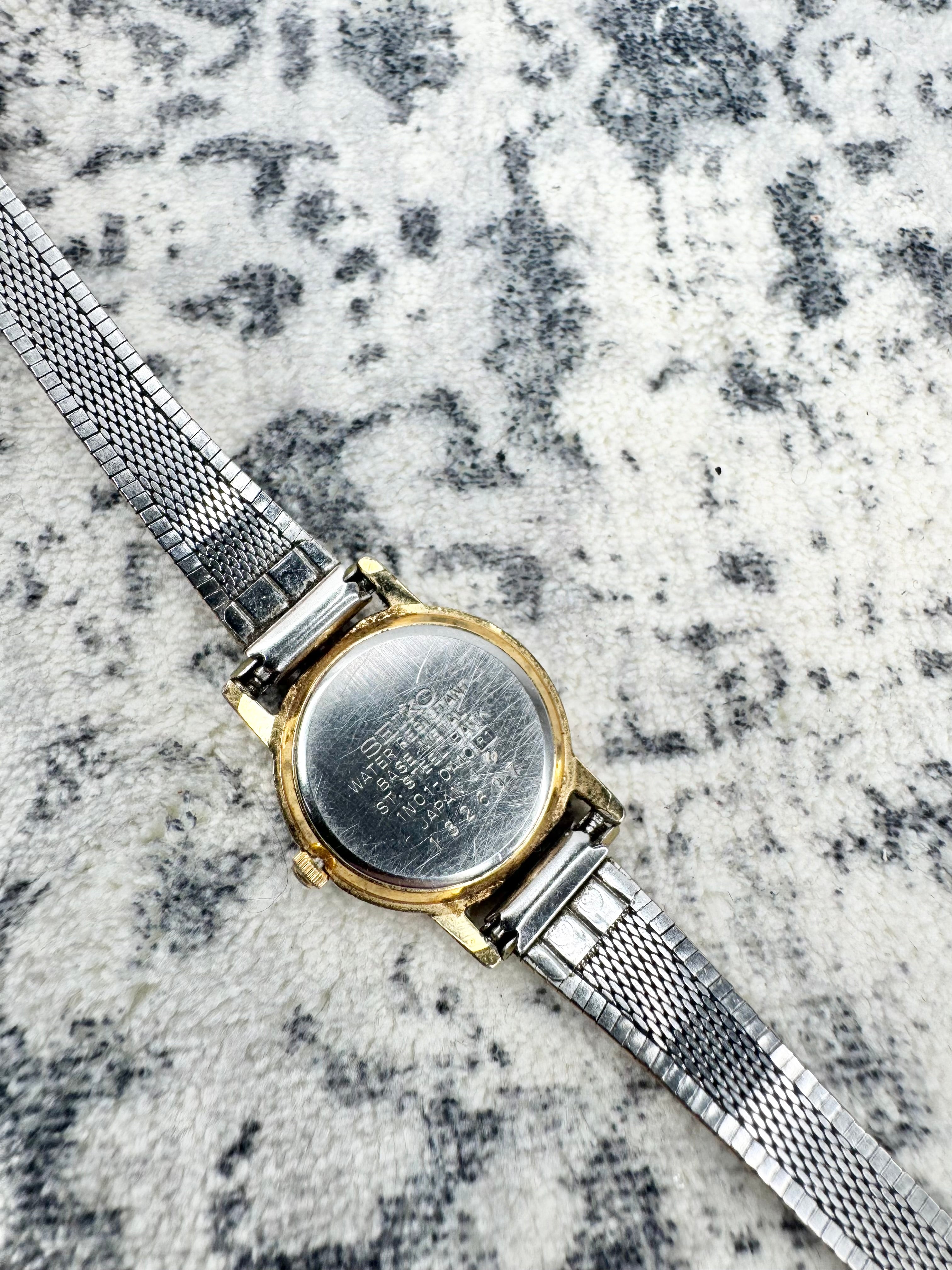 Vintage Seiko Duo Tone Roman Numeral Cocktail Watch