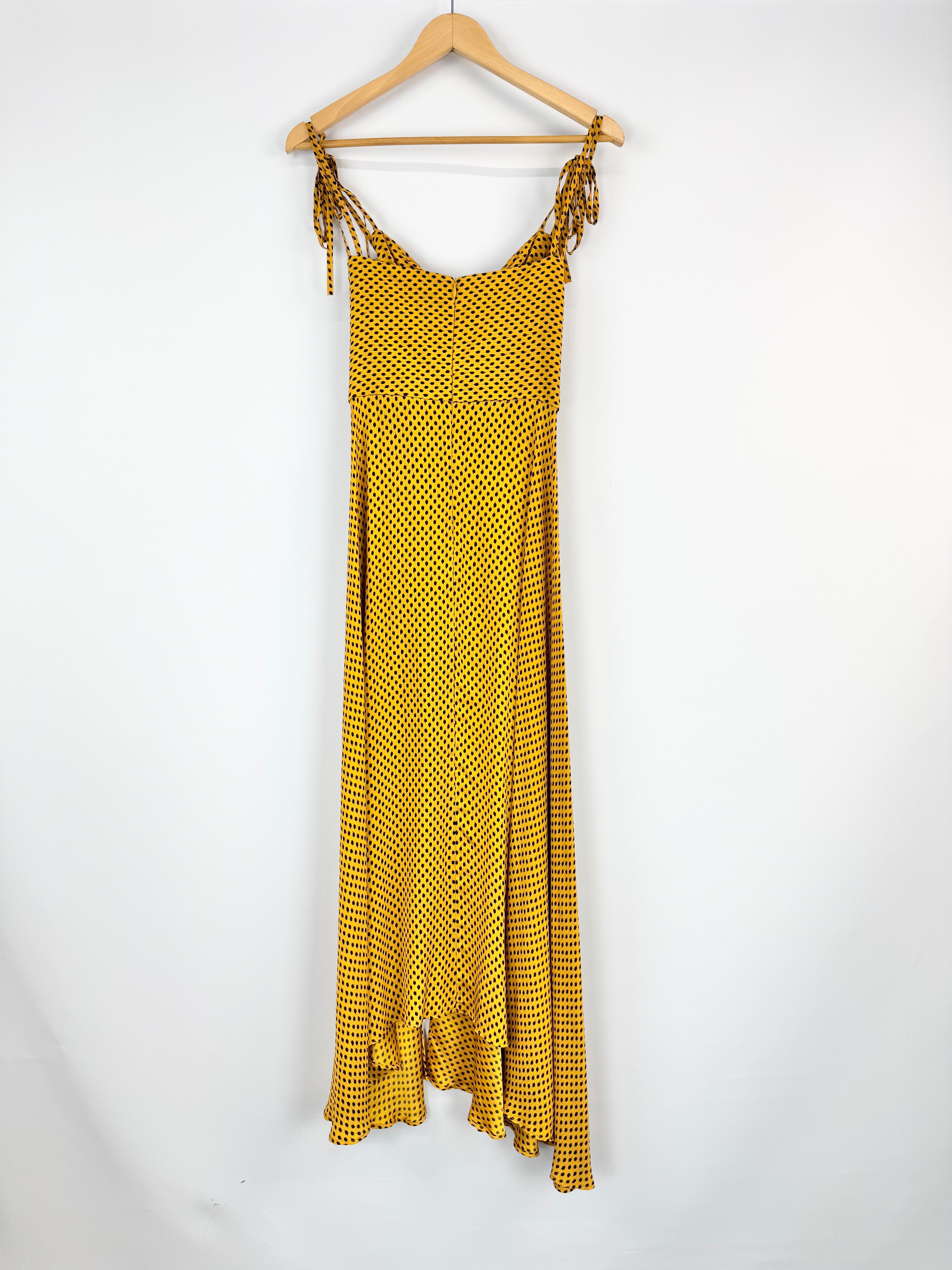 Bec + Bridge Gold & Black Front-Tie Dress - AU8