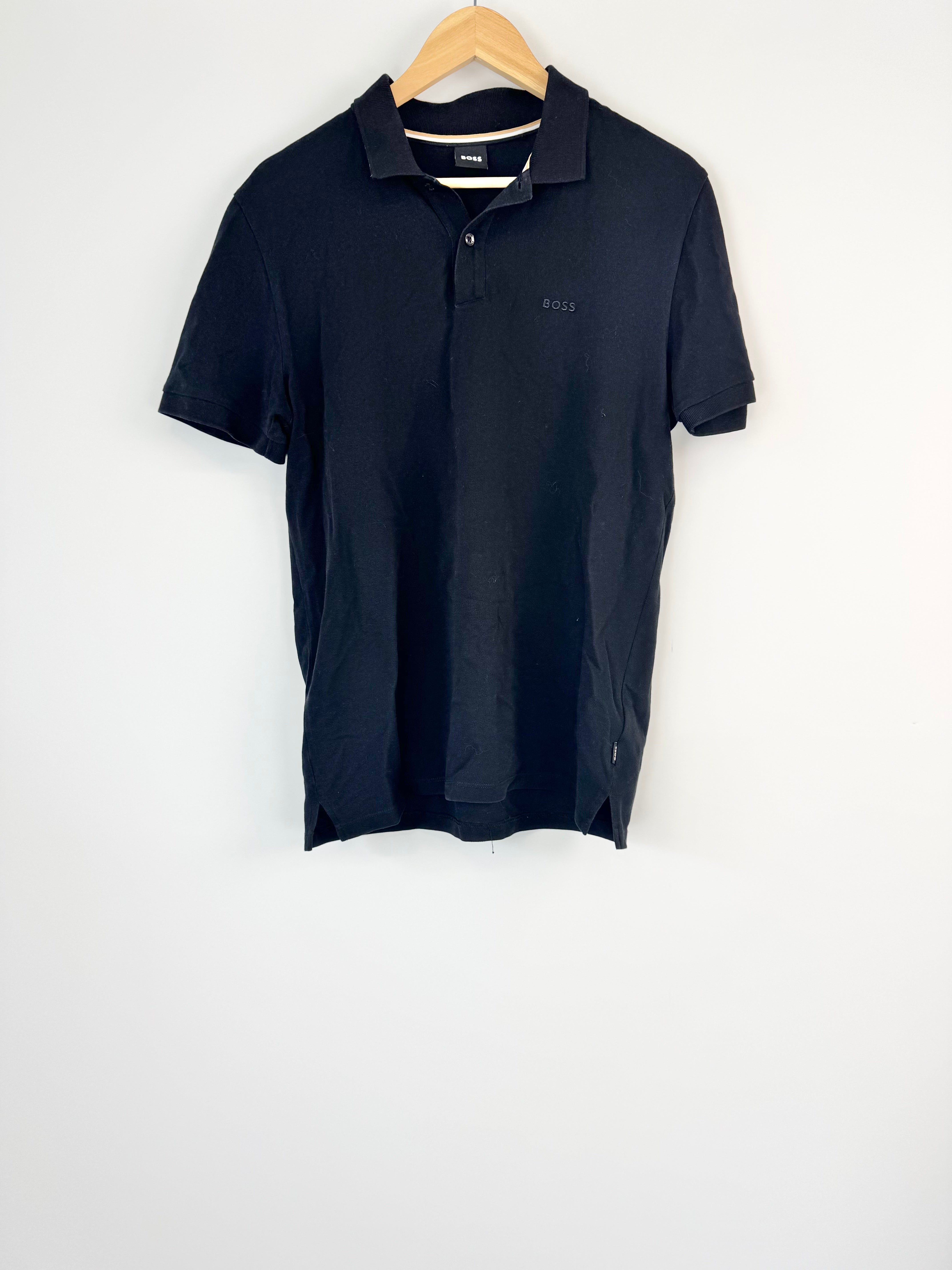 Boss by Hugo Boss Black Cotton Polo Top - M