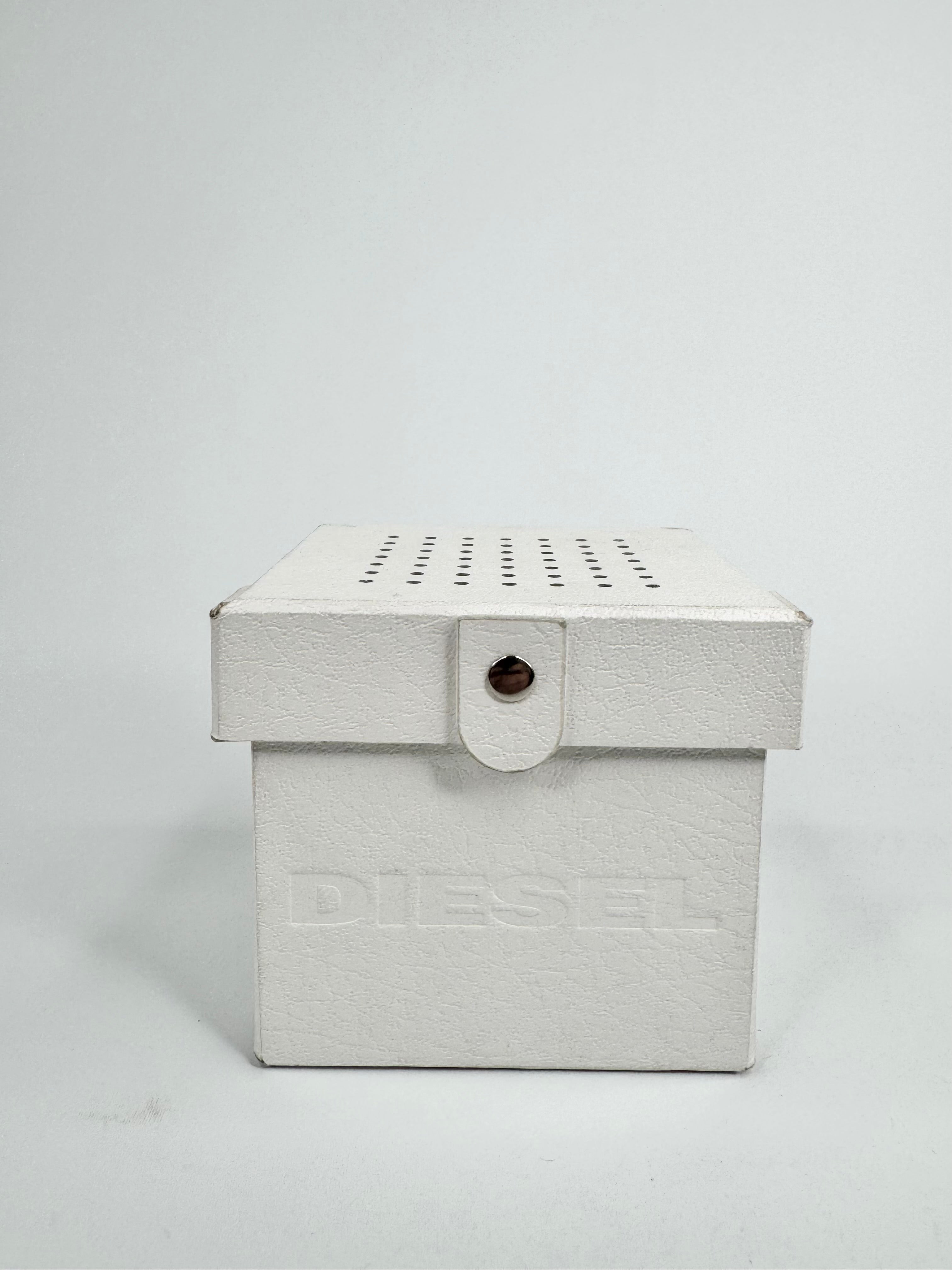 Diesel Grey Faced Stainless Steel Watch with Brown Leather Wristband