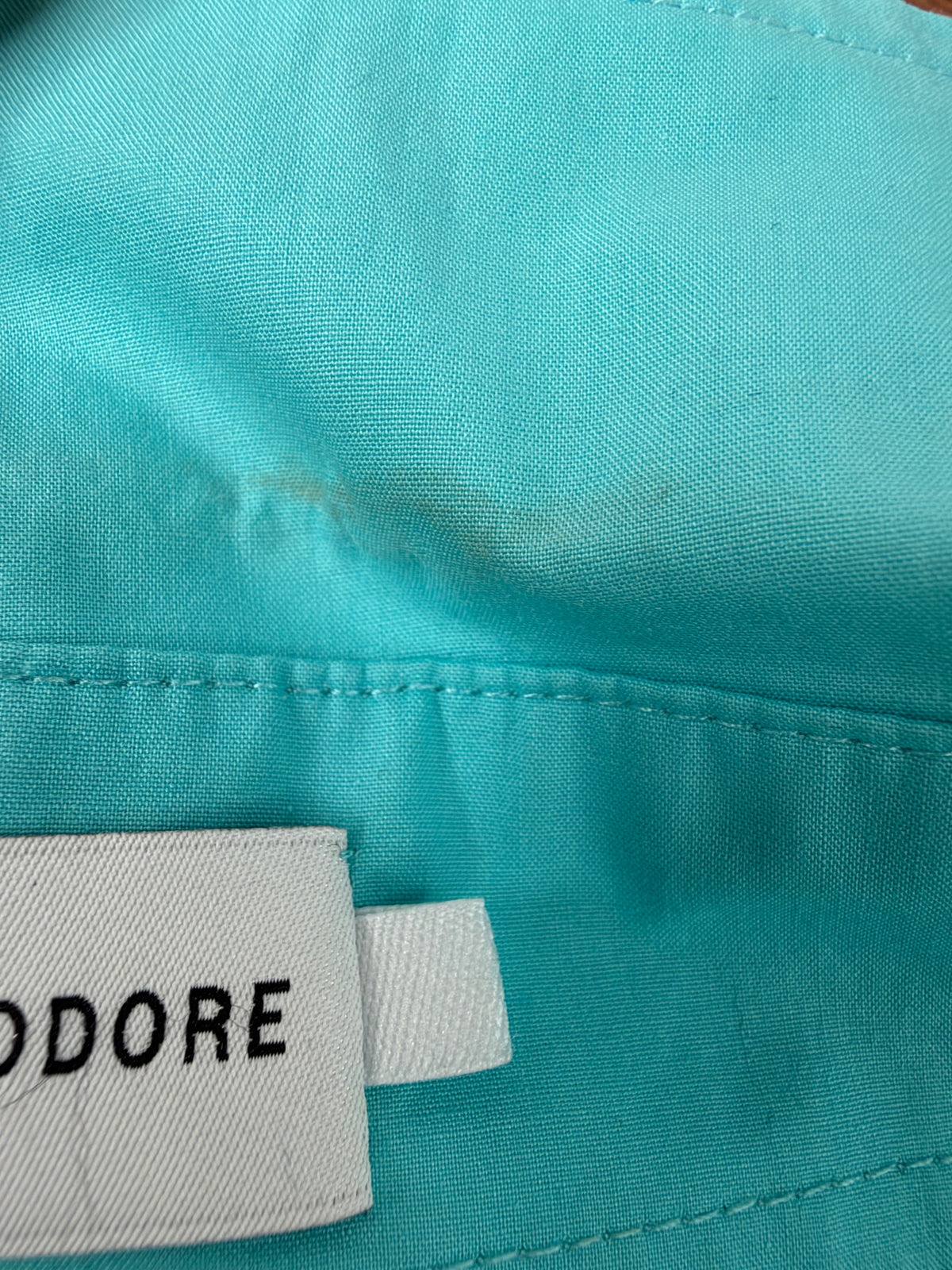 Scanlan Theodore Aqua Cotton Shirt Dress - AU10