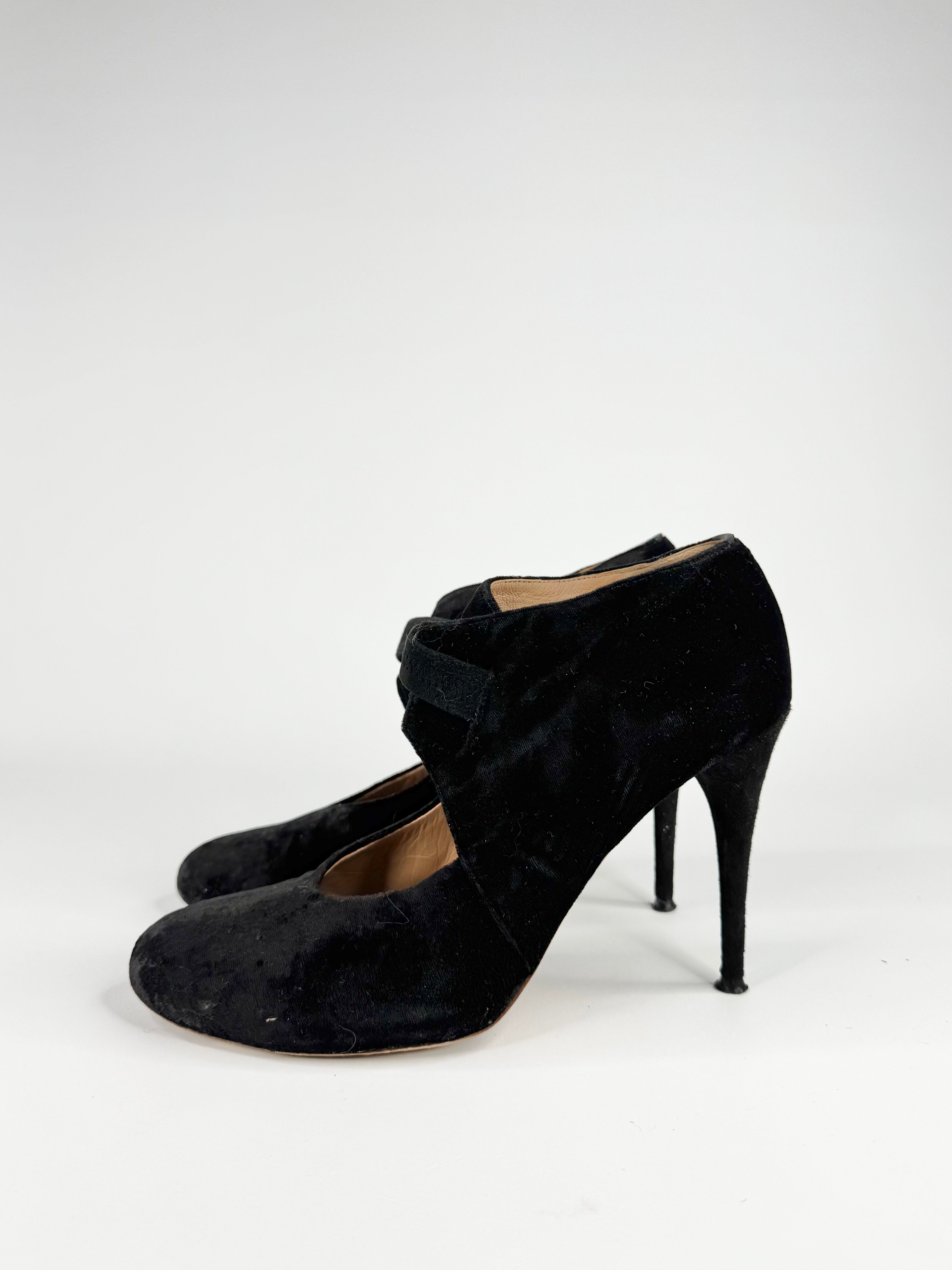 Chloé Black Velvet Stiletto - EU37.5