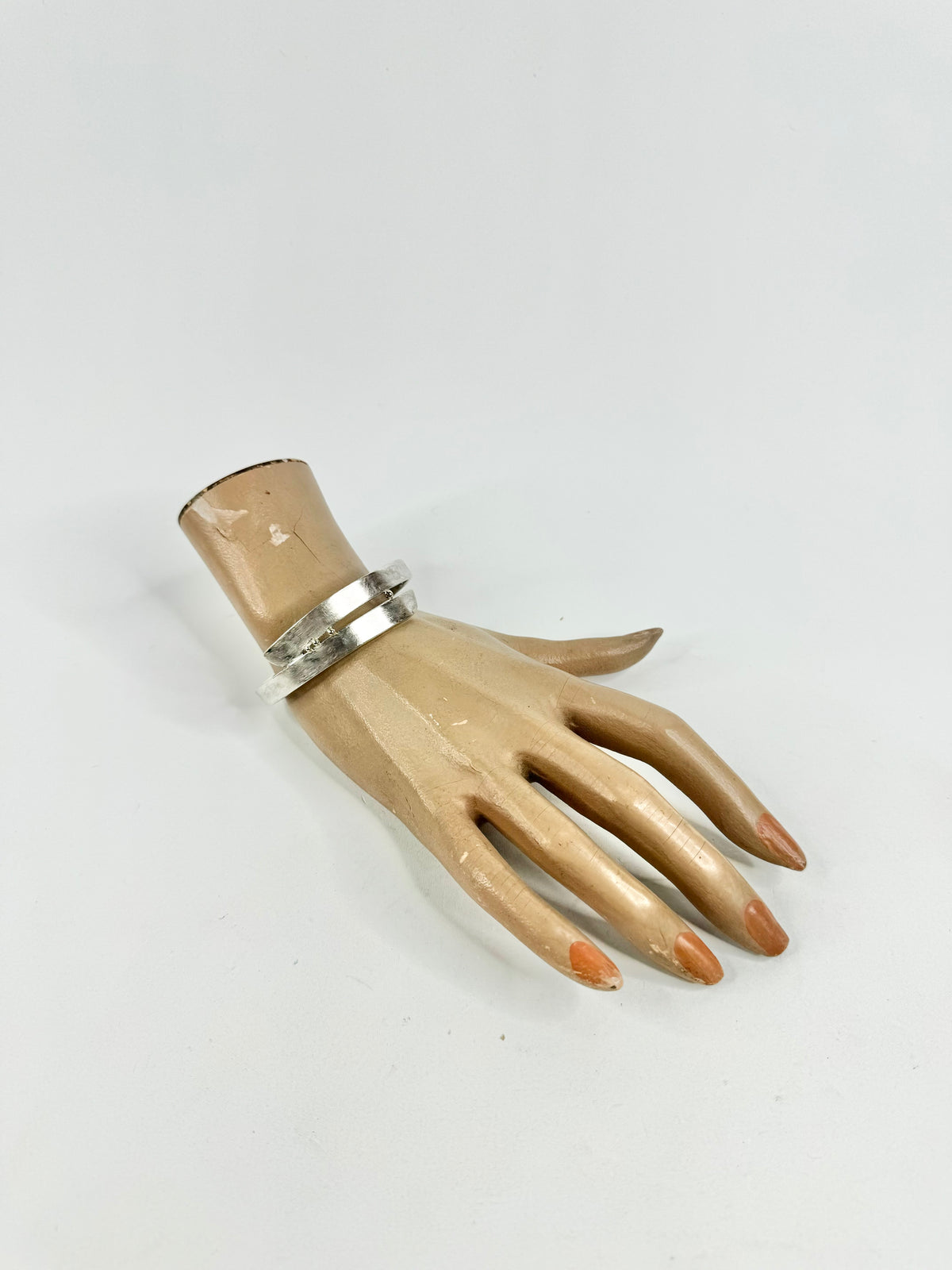 Silver & 18ct Gold Beaded Cuff