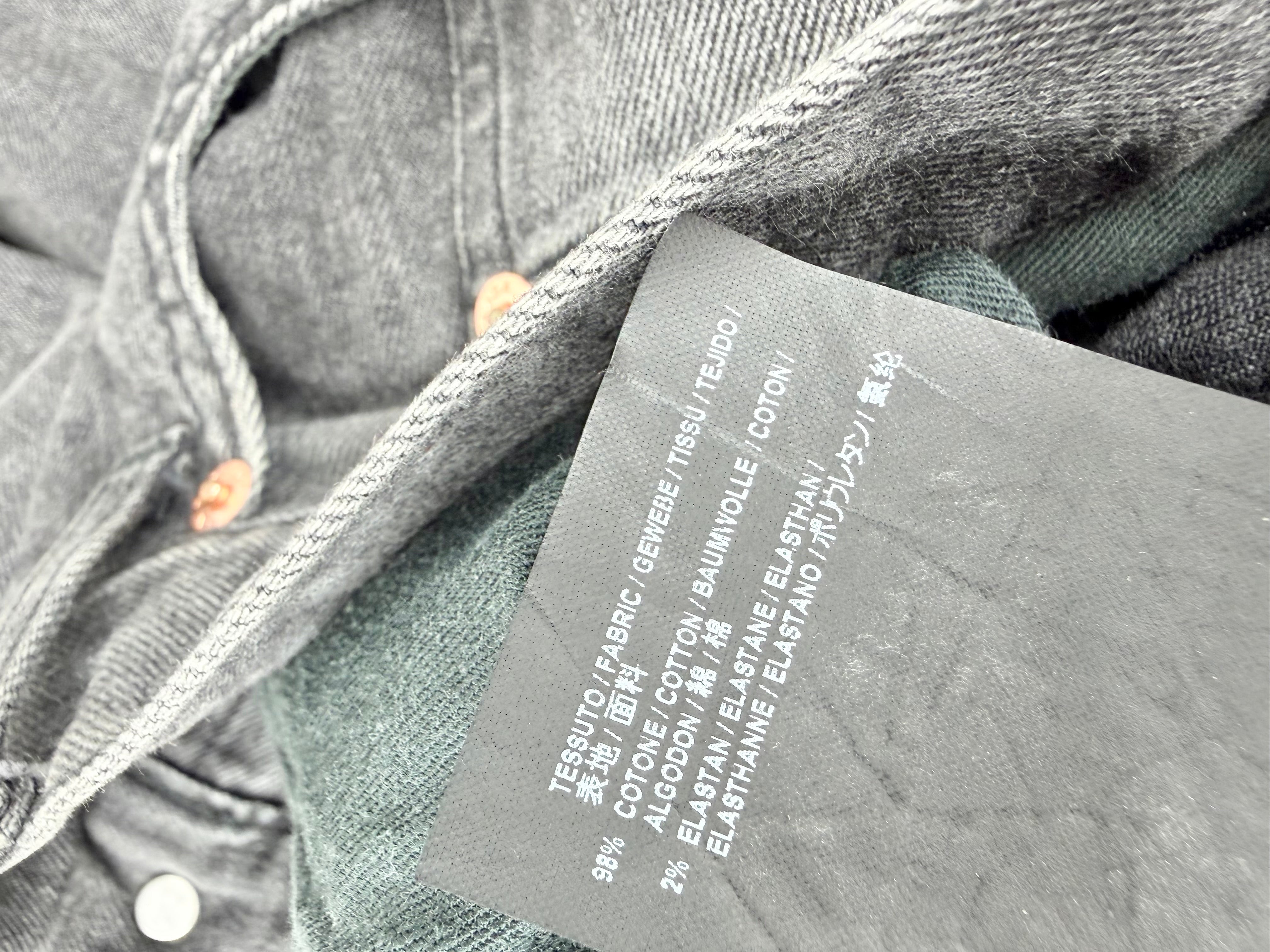 Balenciaga 2017 Grey Washed Ripped Skinny Jeans - 30
