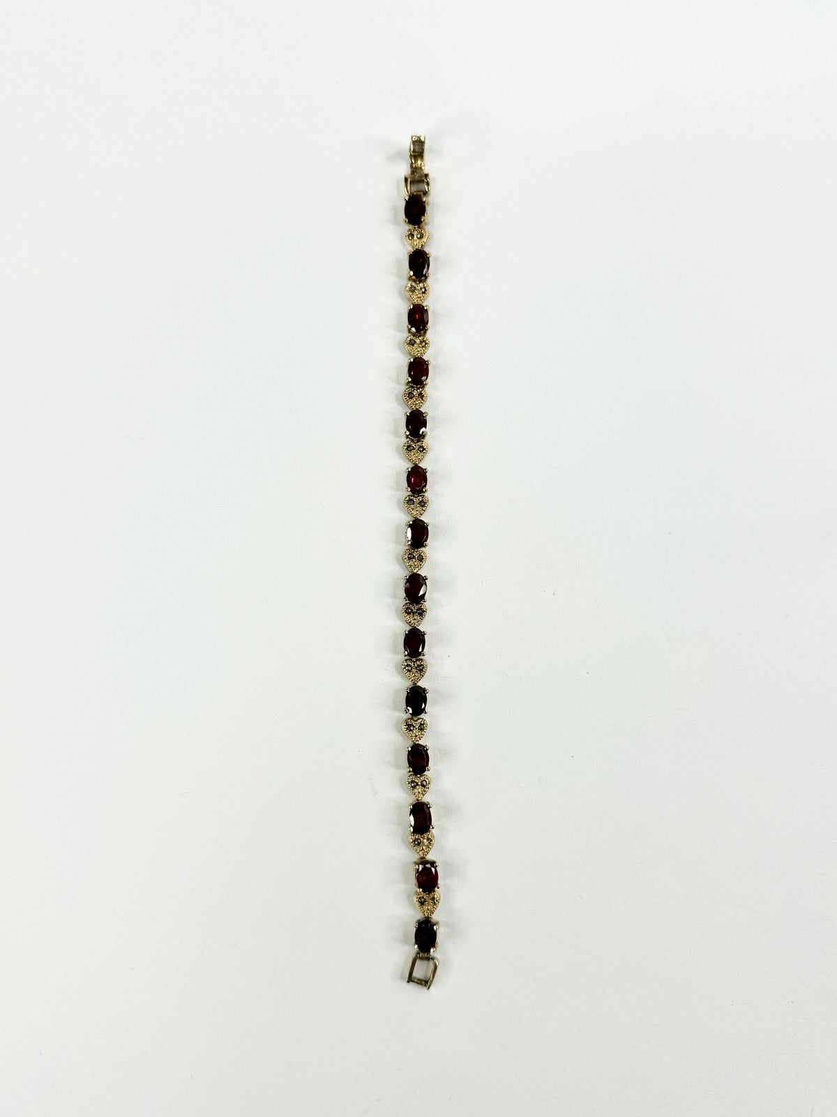 Red Gem & Heart Bracelet