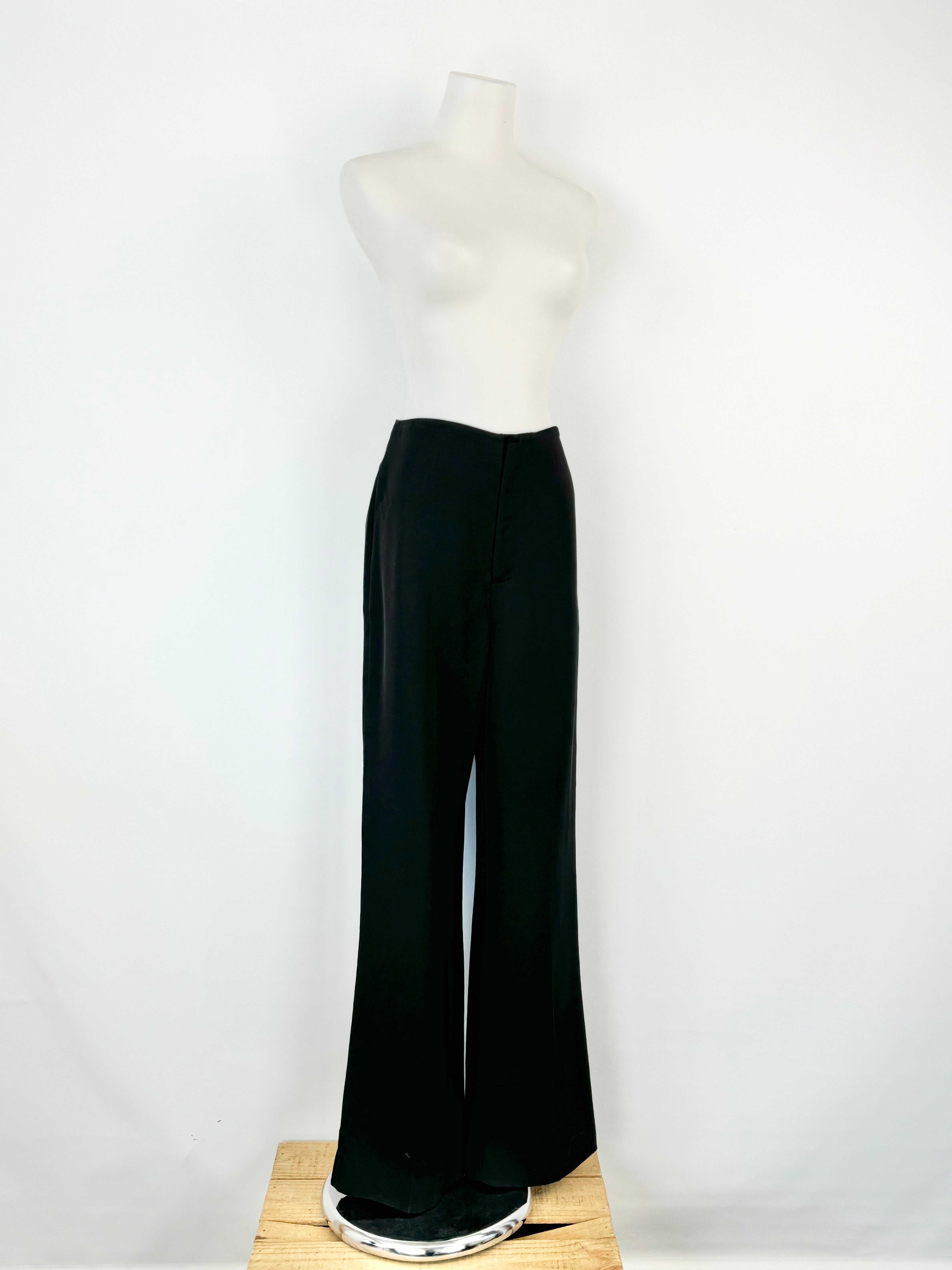 Willow Black Wide Leg Slacks - AU6