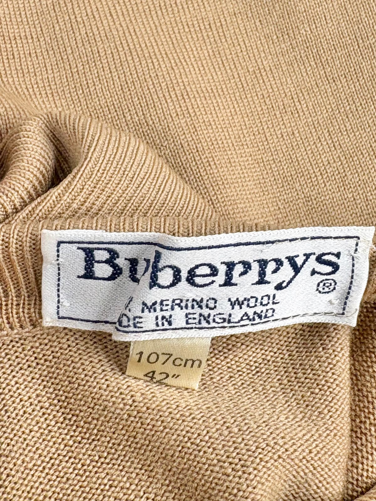Burberrys of London Tan Merino Wool Turtle-Neck Sweater - AU8/10