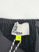 We Are The Others Black Shirred Linen Maxi Dress - AU6/8