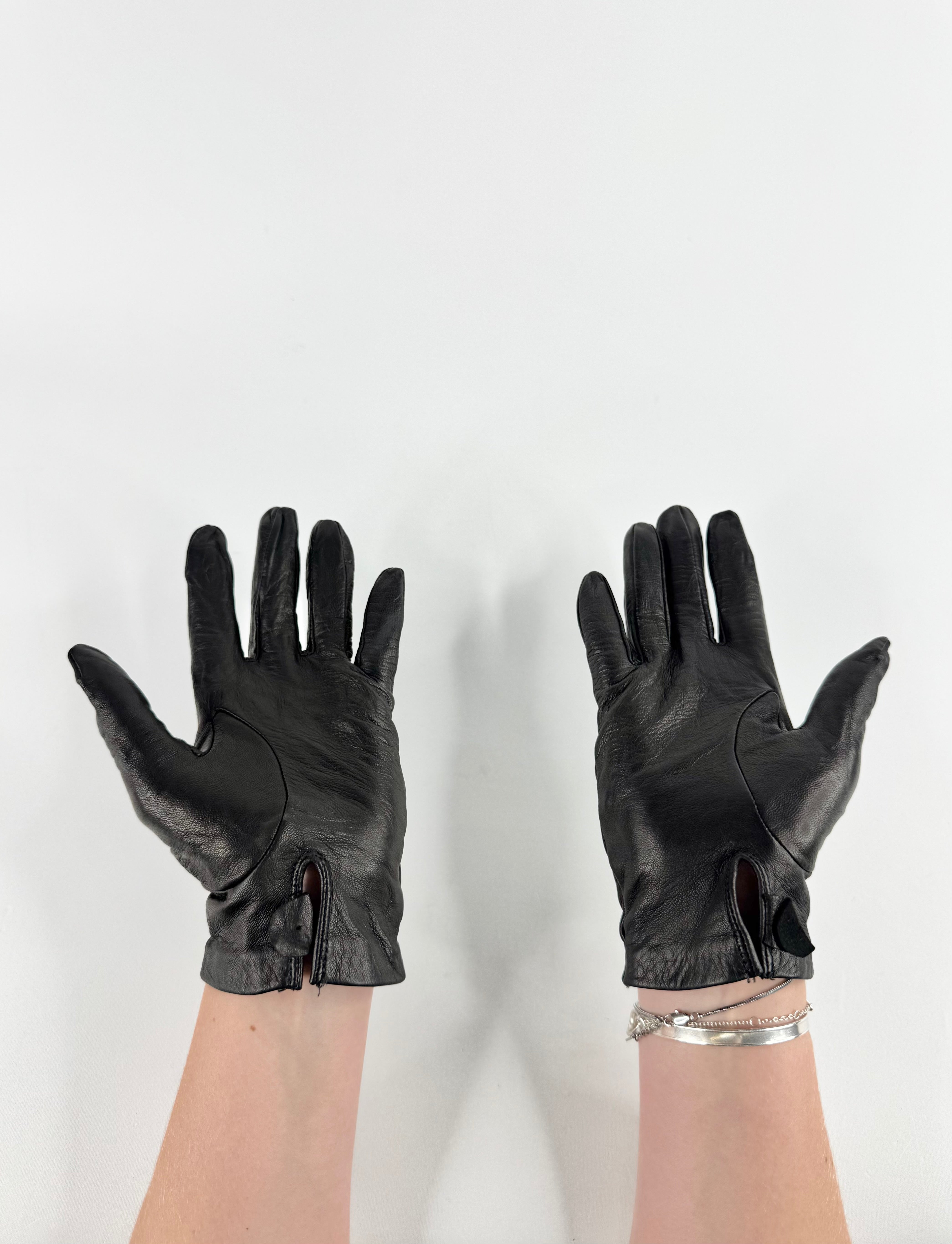 Milana Italy Black Buttery Soft Leather Gloves - 7.5