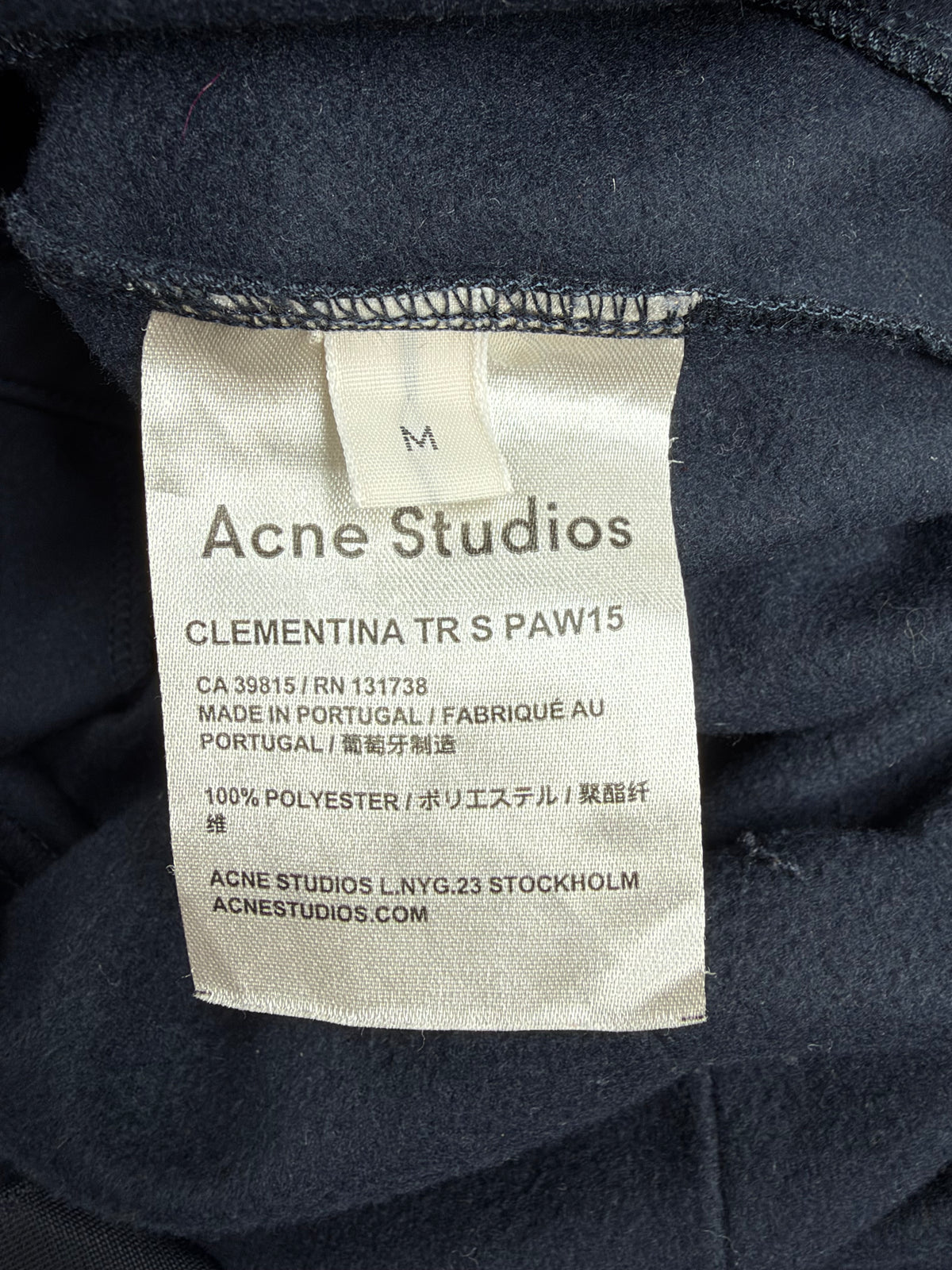 Acne Studios Navy Satin 'Clementina TR S' Technical Skirt NWT - AU10/12