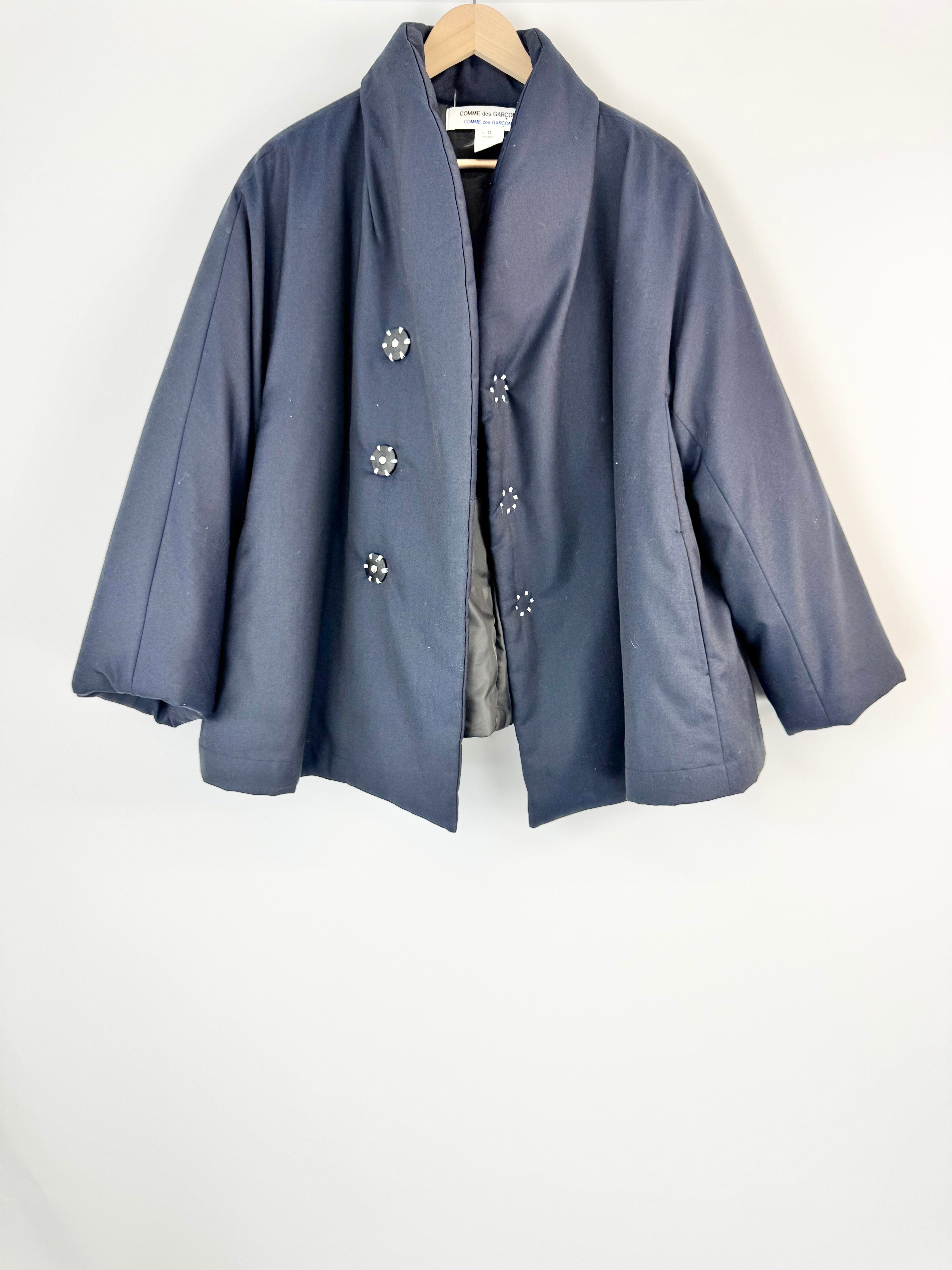 Comme des Garcons Navy Double Breasted Puffer Jacket Size - AU8/10
