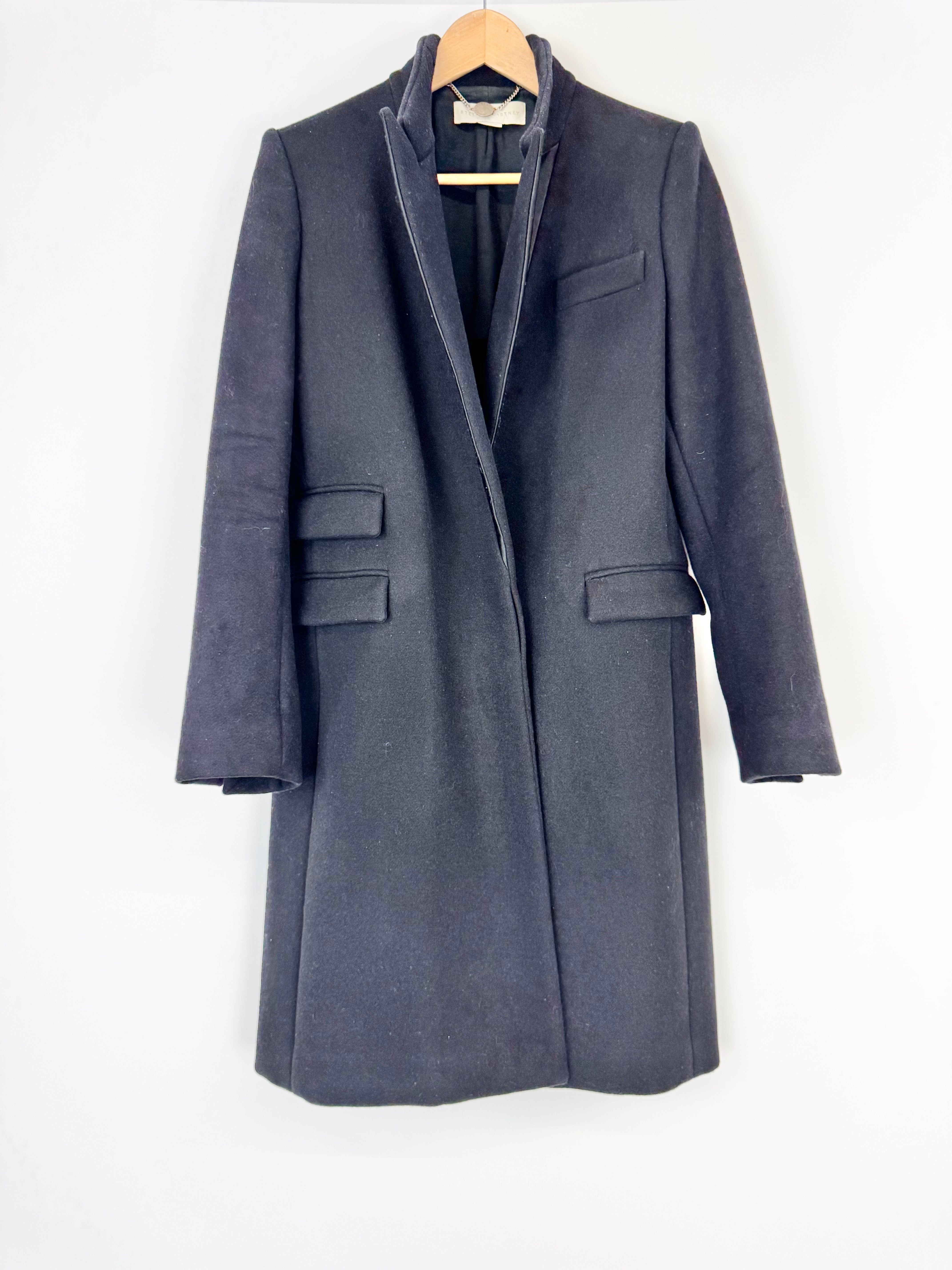 Stella McCartney Black Tailored Wool Coat - AU10