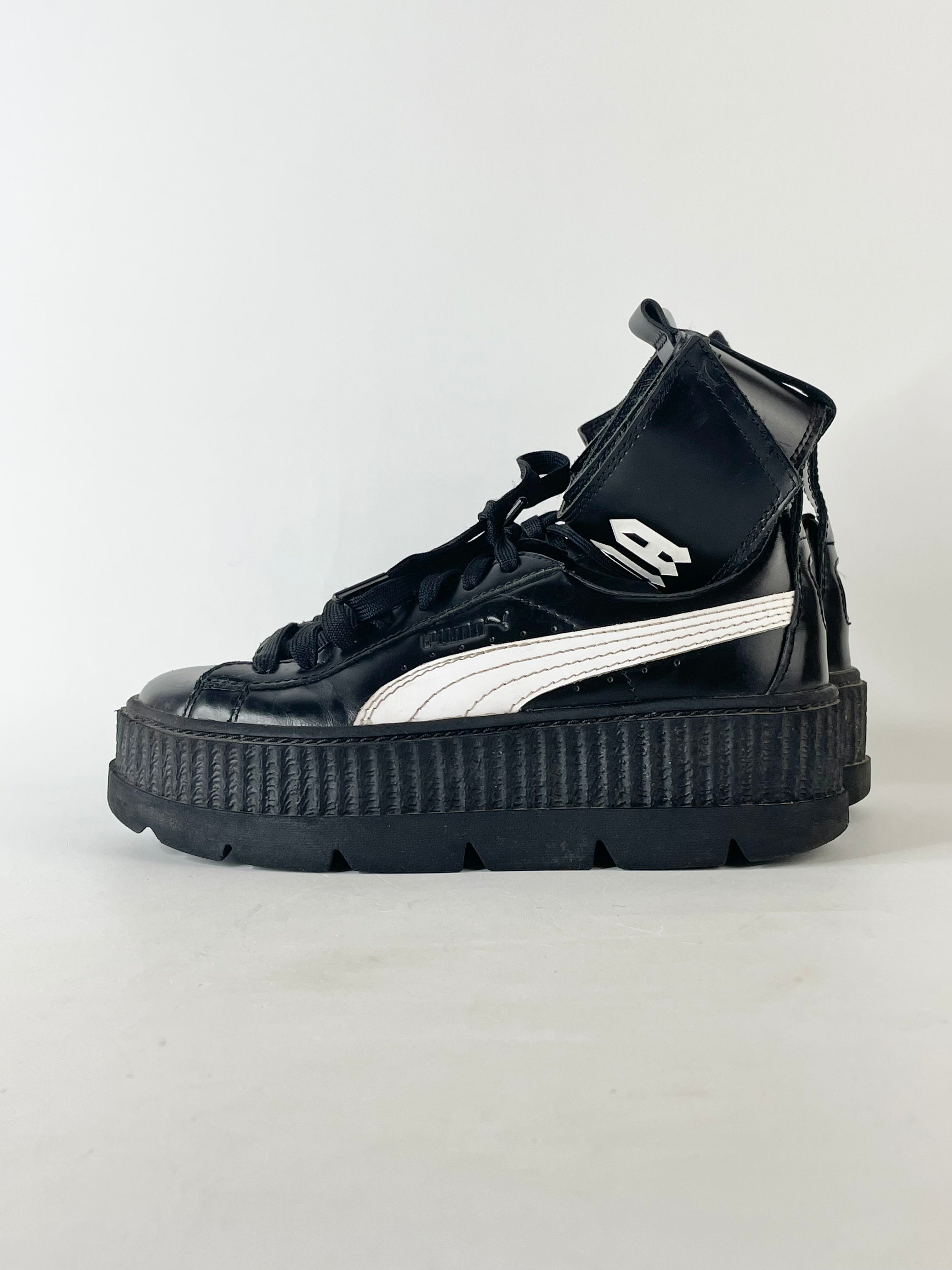 Fenty x Puma Black Ankle Strap Platform Sneakers - EU37